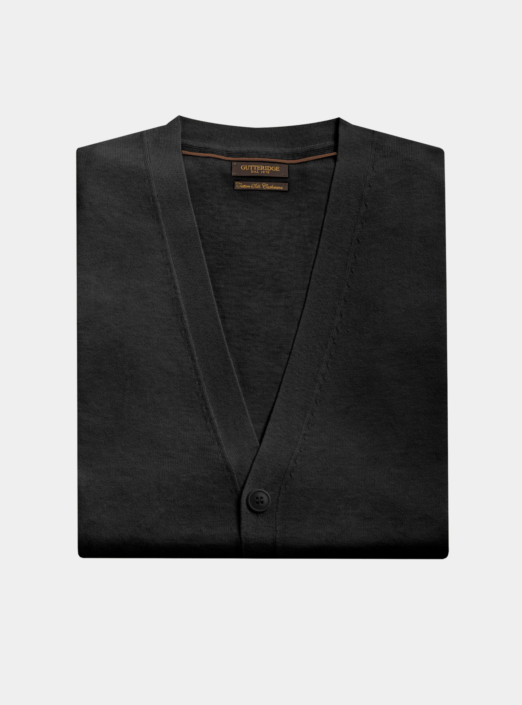 Cotton silk and cashmere knitted waistcoat, BLACK