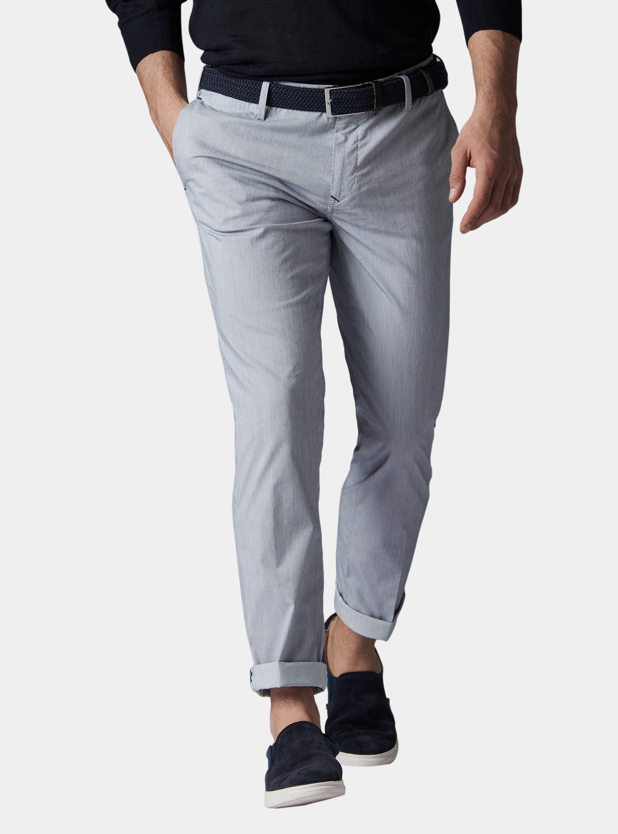 navy blue chino trousers