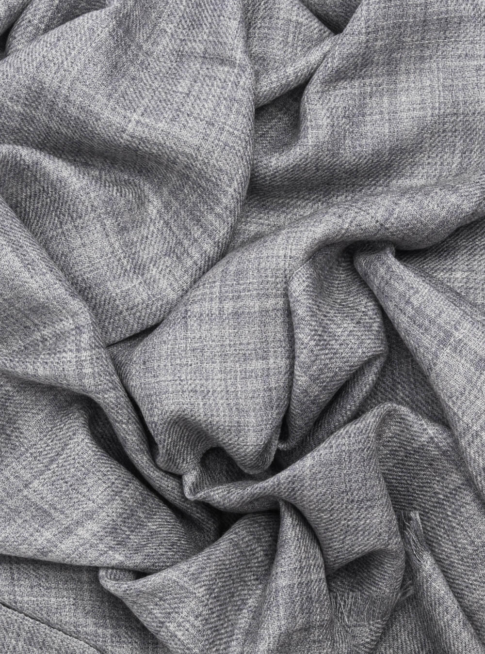 Sciarpa in lana con ricamo in contrasto - Main Image