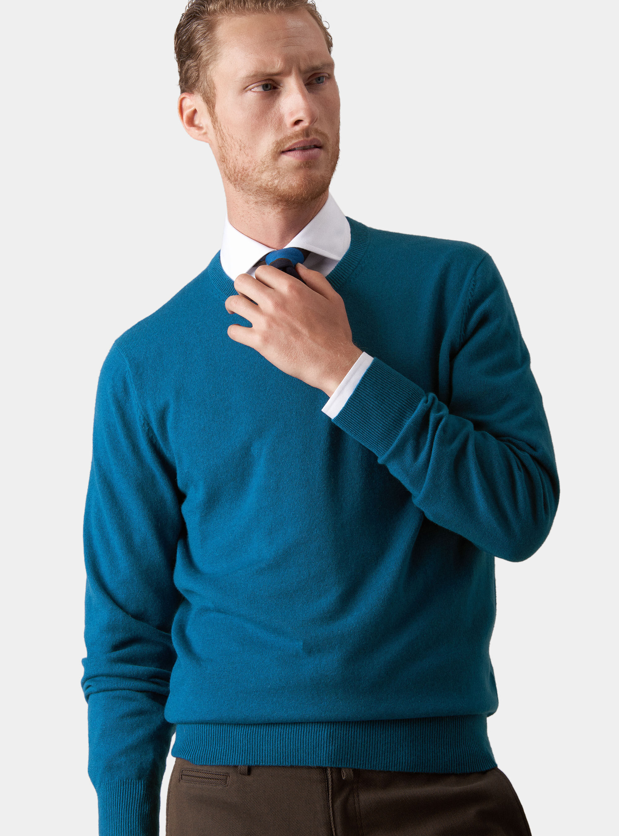Maglia girocollo 100 cashmere Gutteridge Special Prices Uomo