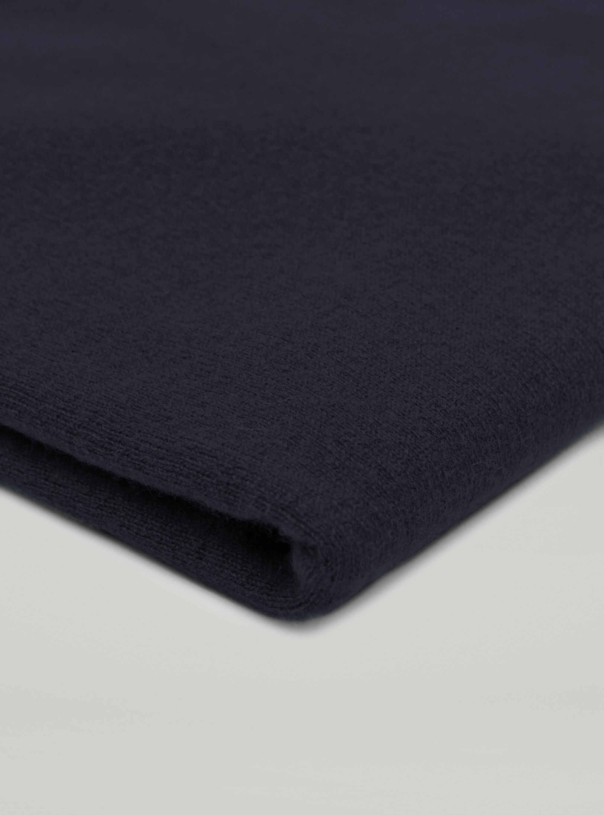 100% cashmere round neck sweater, NAVY BLUE