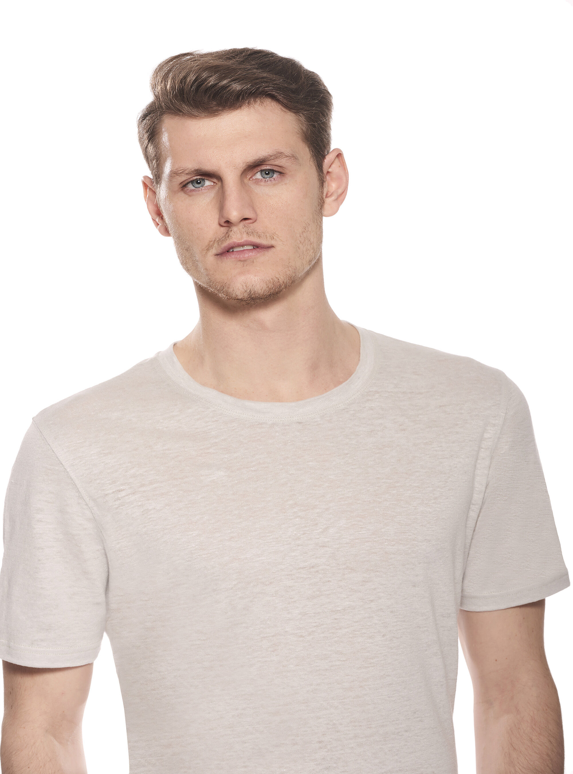 Tshirt in lino mezza manica