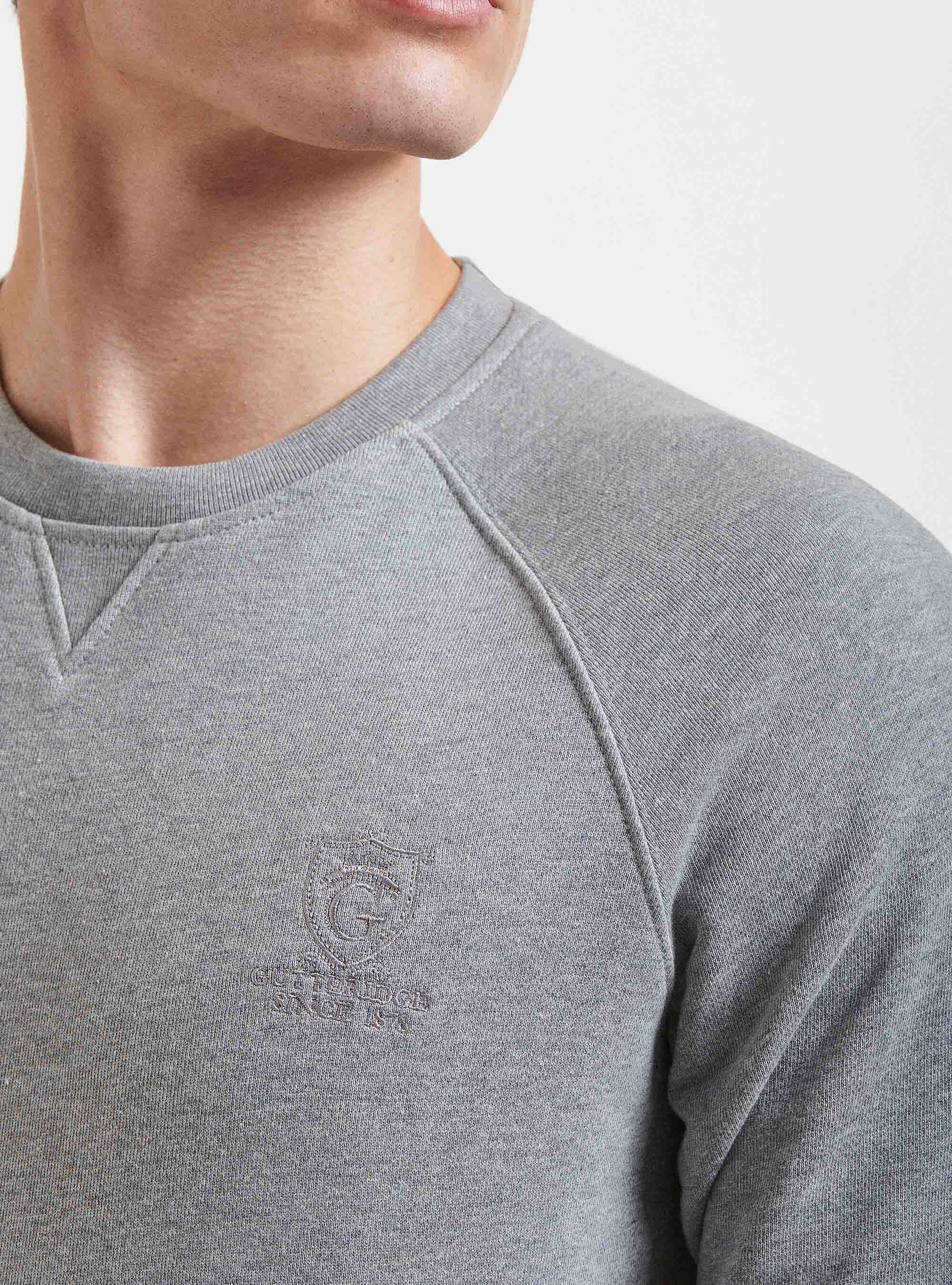 Solid grey sweatshirt top