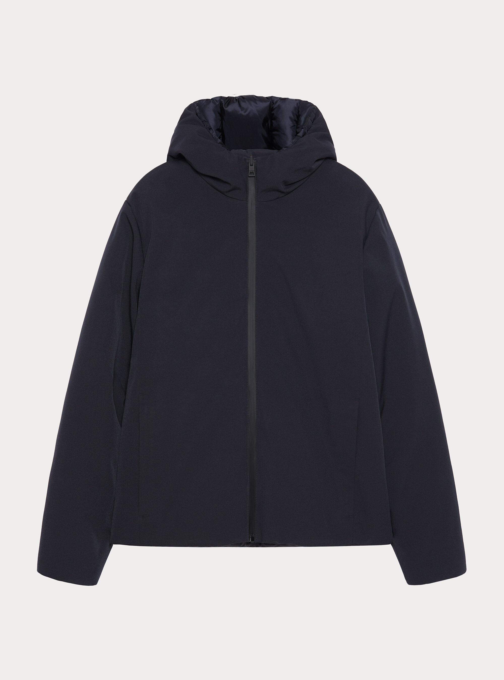 Reversible hooded bomber jacket, NAVY BLUE