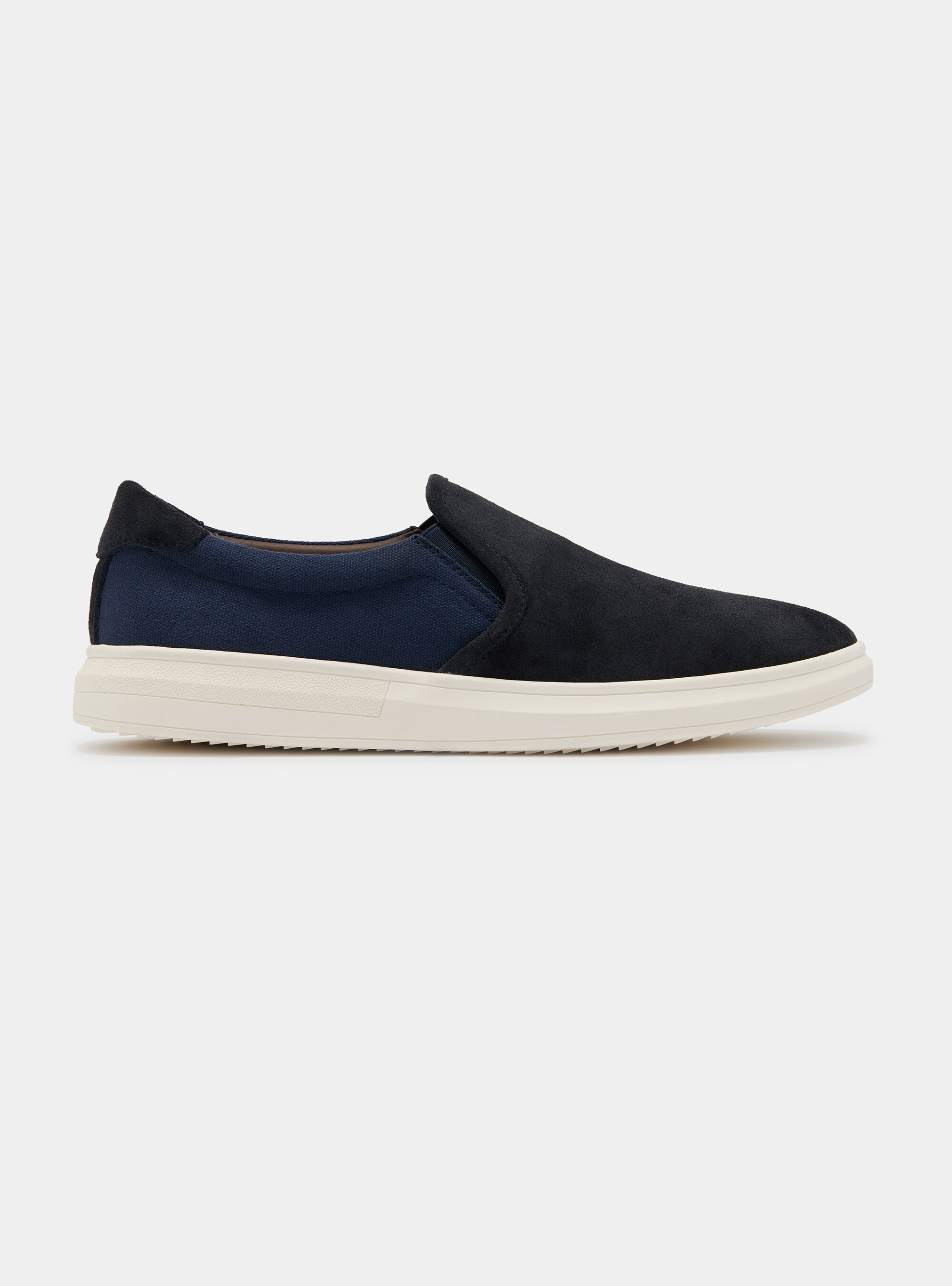 Slip on in suede e canvas