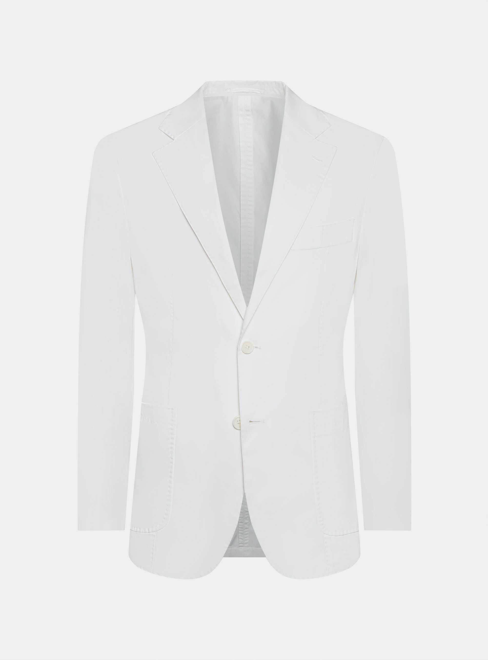 Cotton poplin blazer, WHITE