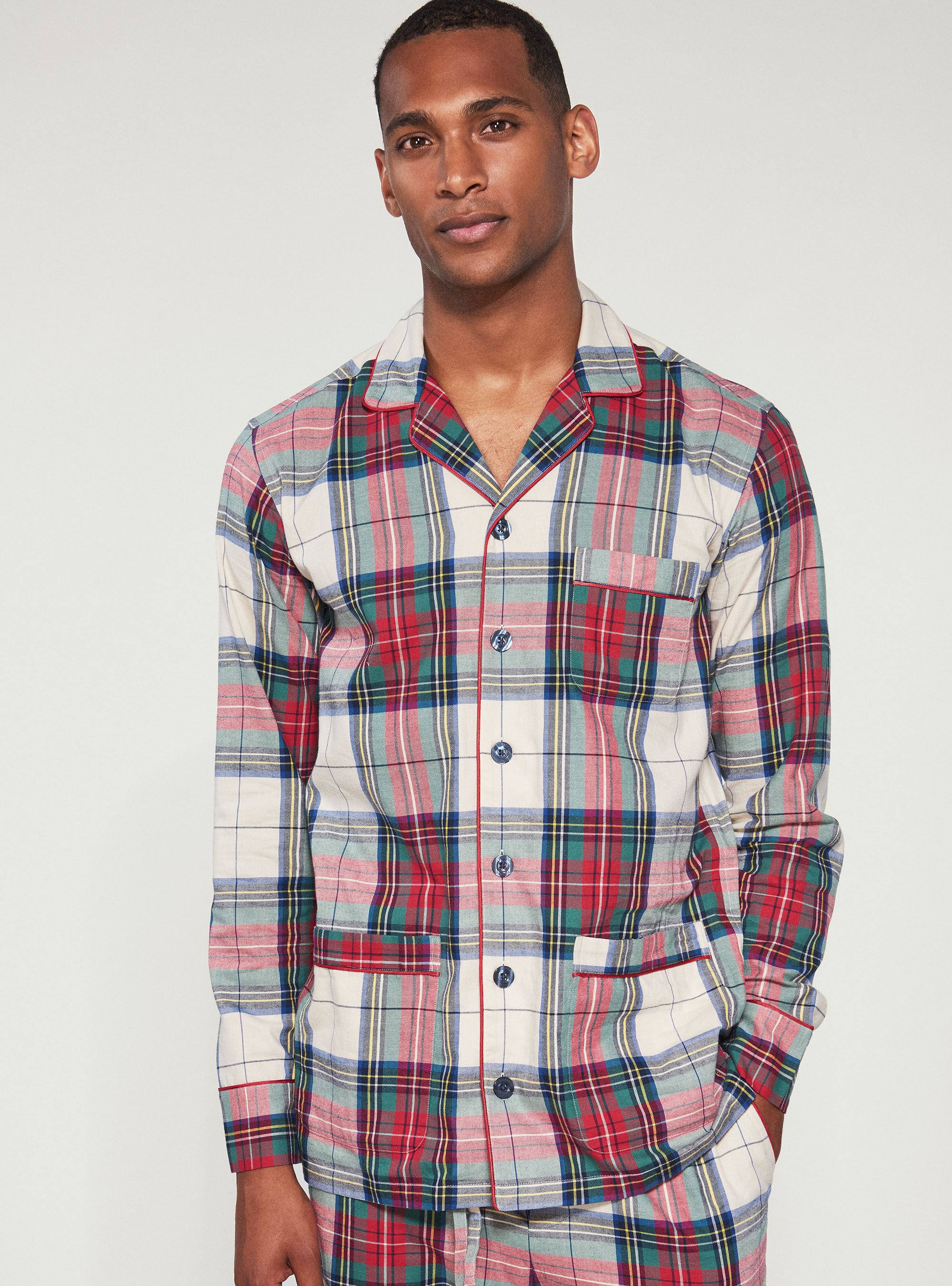Checked flannel pyjamas clearance