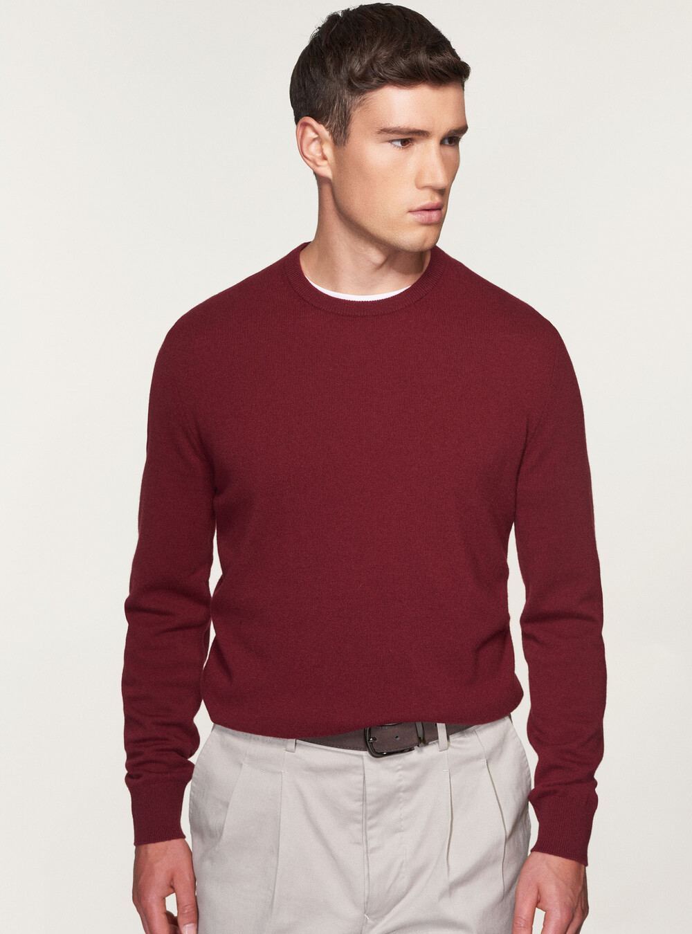 Lambswool and cashmere crew-neck sweater | GutteridgeEU | Men's Sweaters