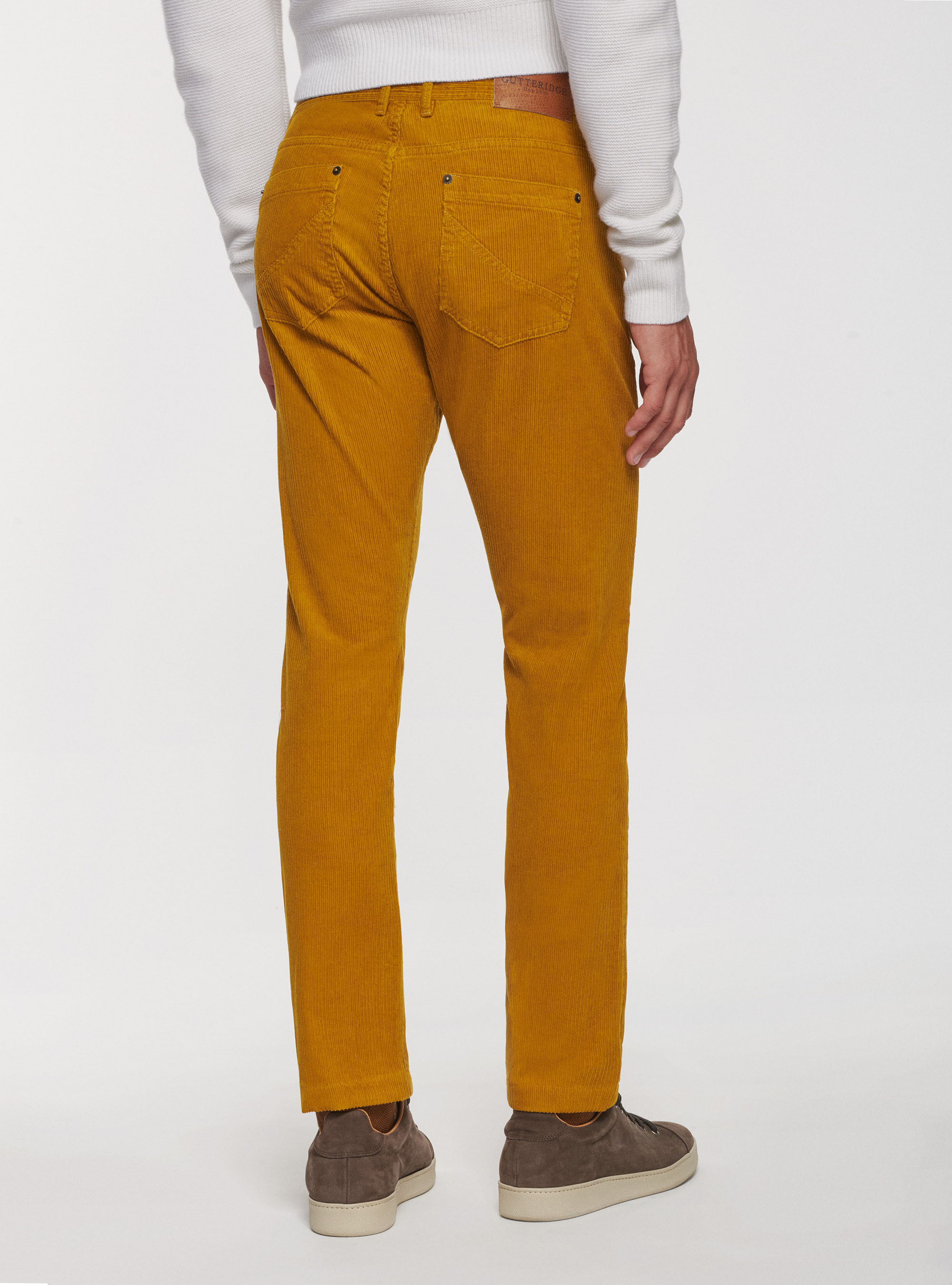 Velvet five pocket trousers