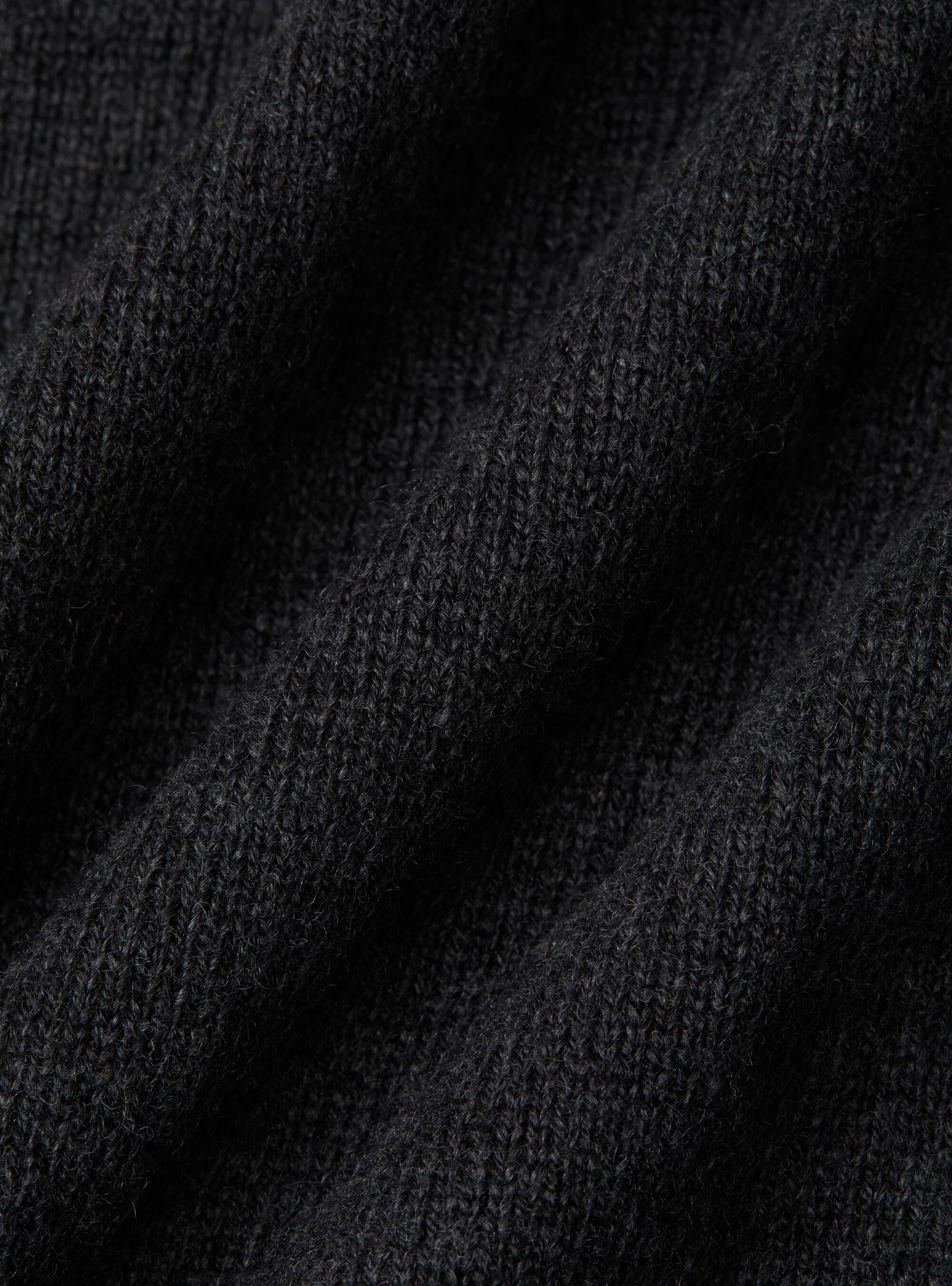 Lambswool and cashmere knit vest, ASPHALT GREY