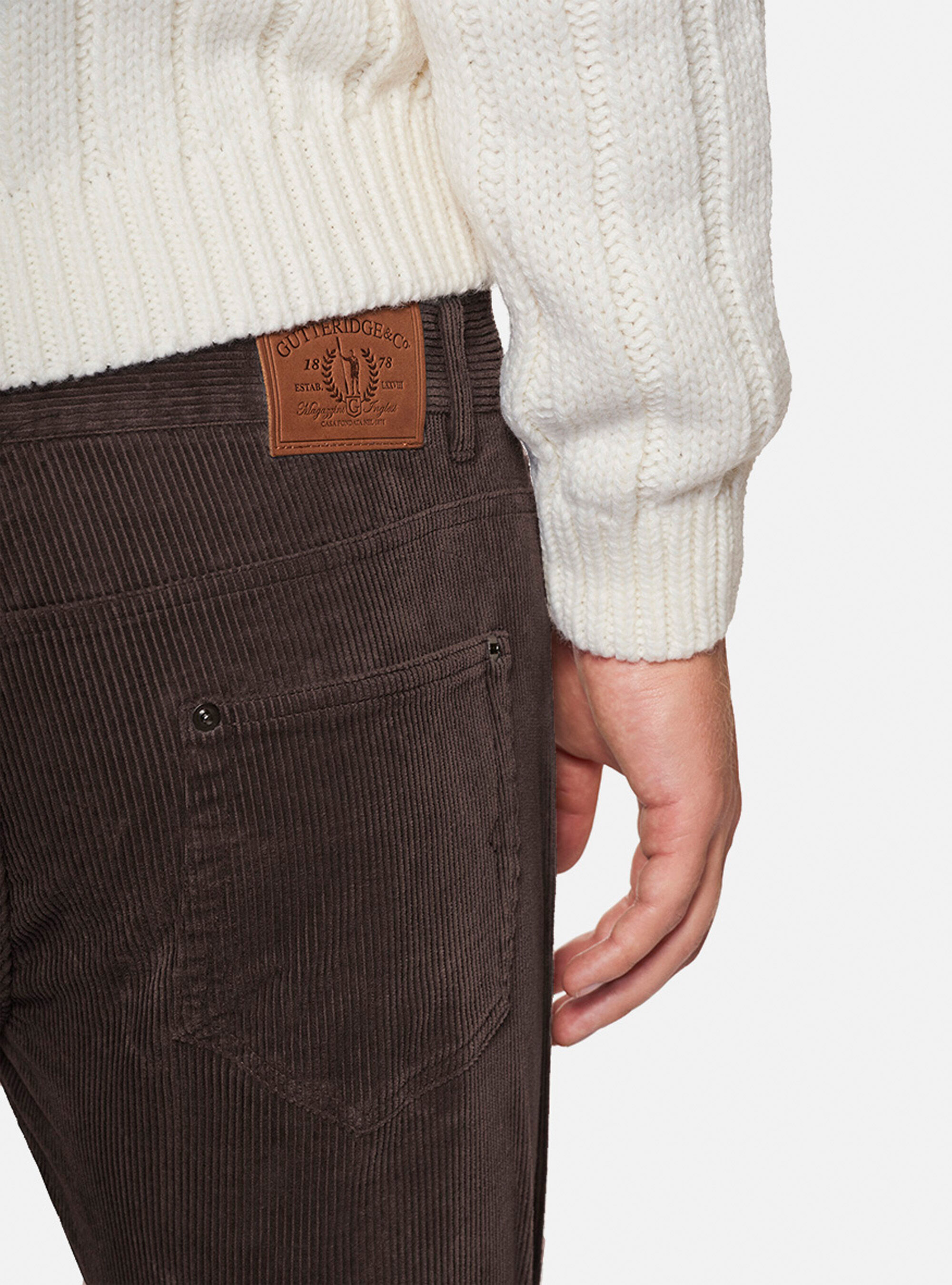 Pantaloni 5 tasche in velluto
