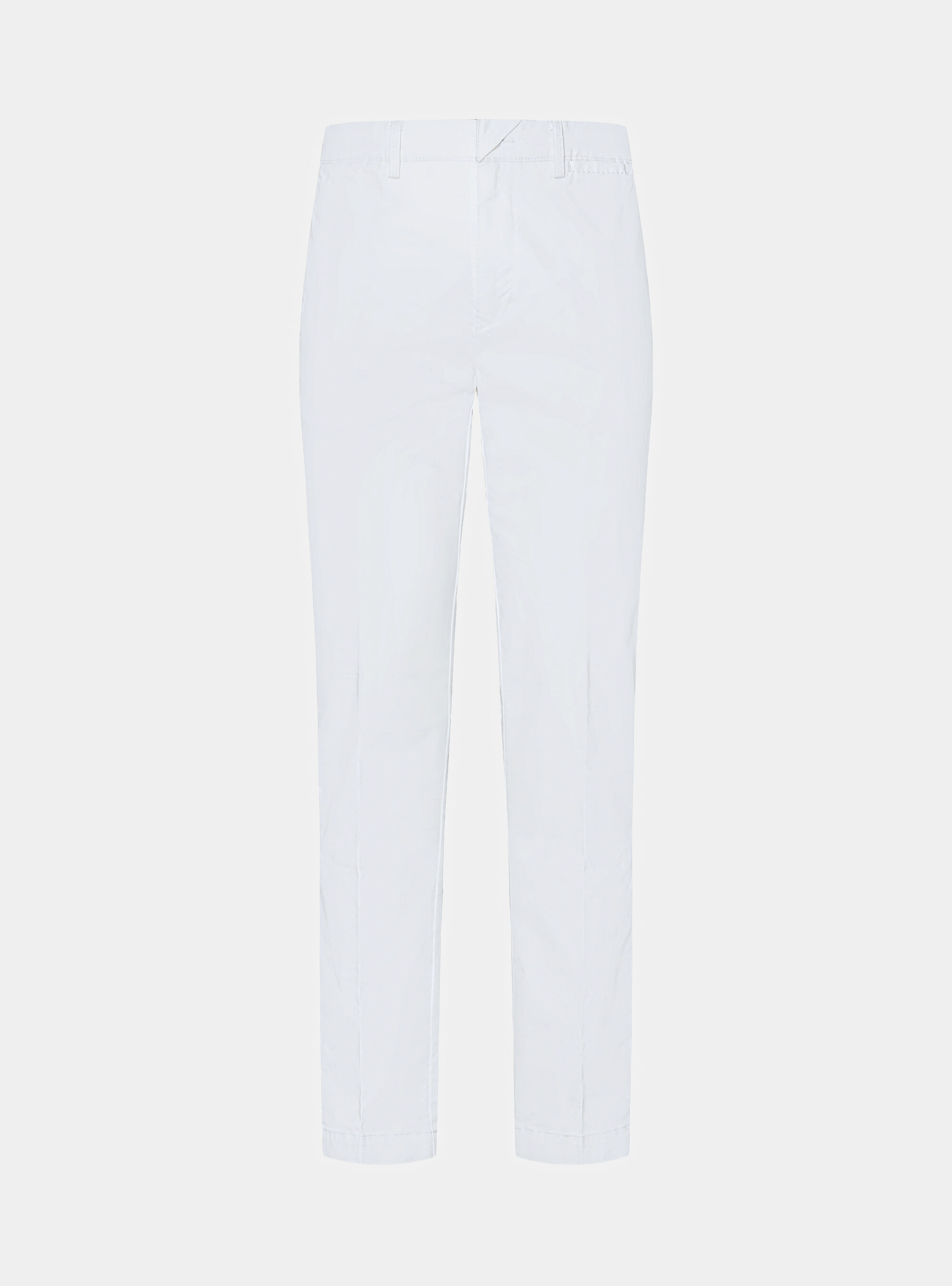 Pantal&oacute;n chino slim fit de sarga el&aacute;stica, BLANCO
