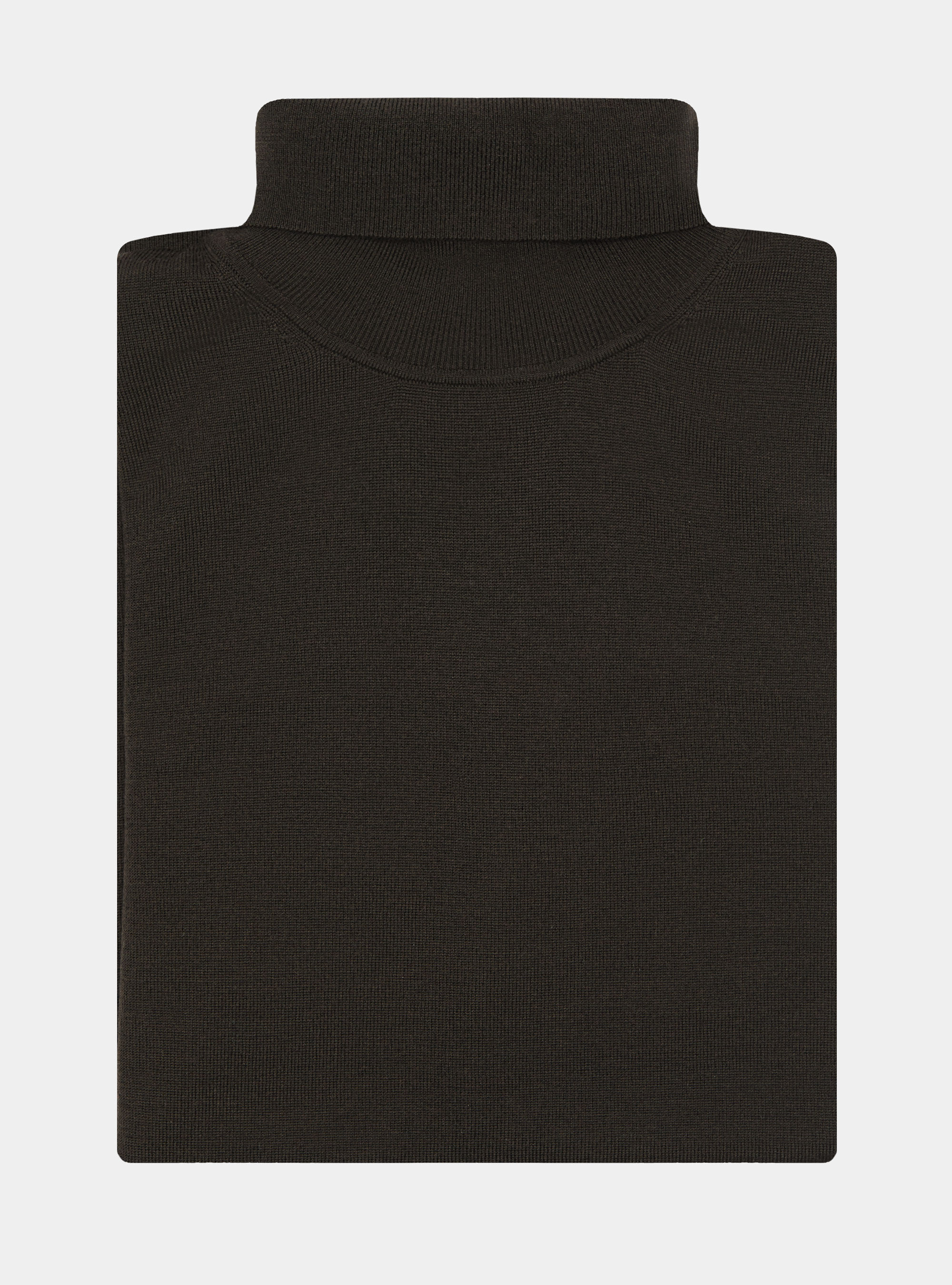 Dolcevita in pura lana merino extrafine, MARRONE