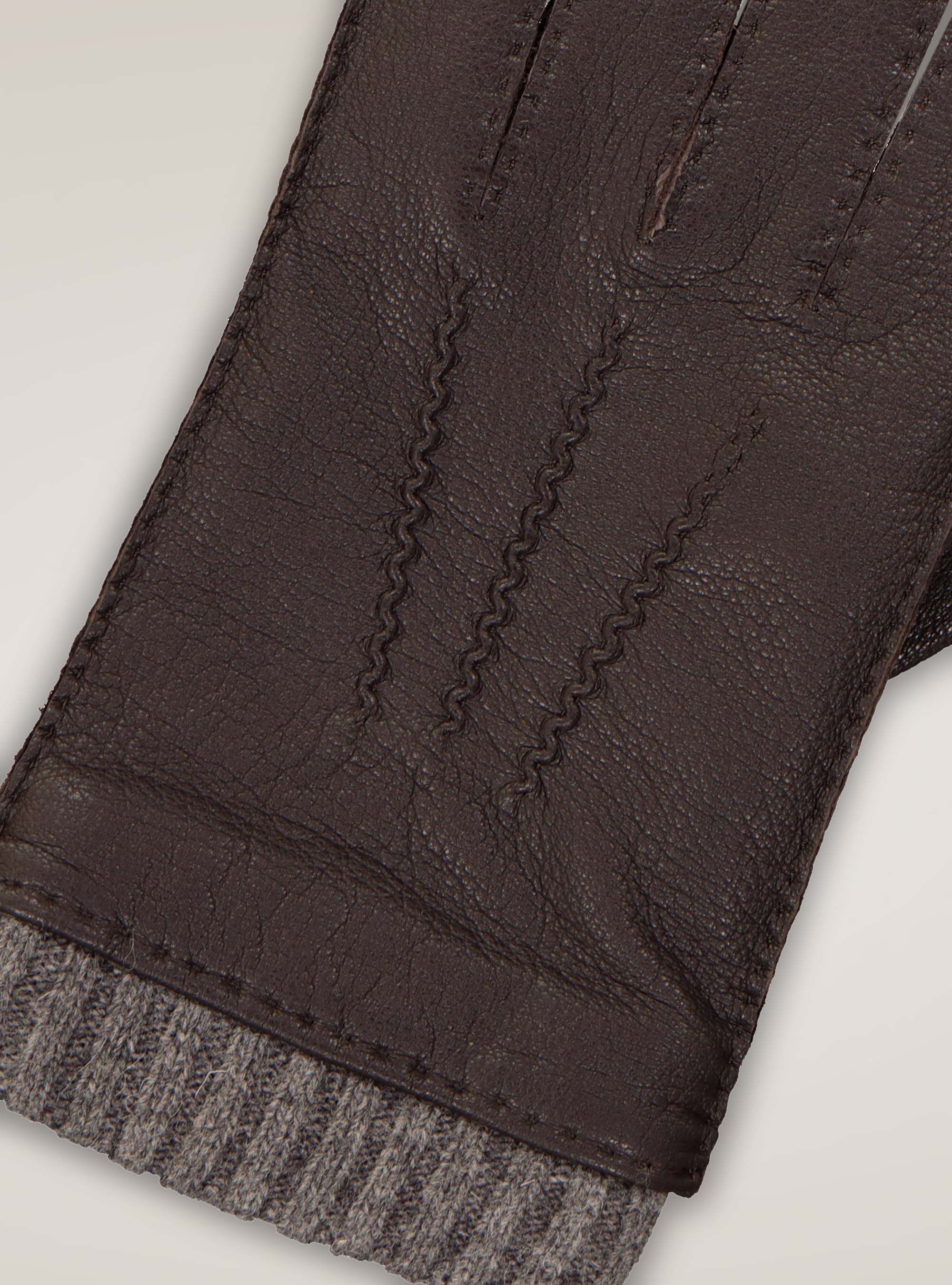 Guanti 100% pelle, MARRONE