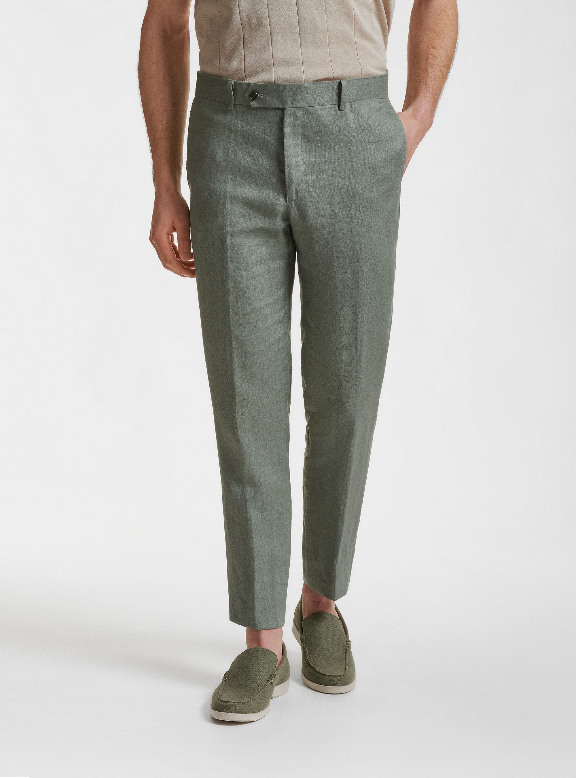 Pantaloni per abito in puro lino