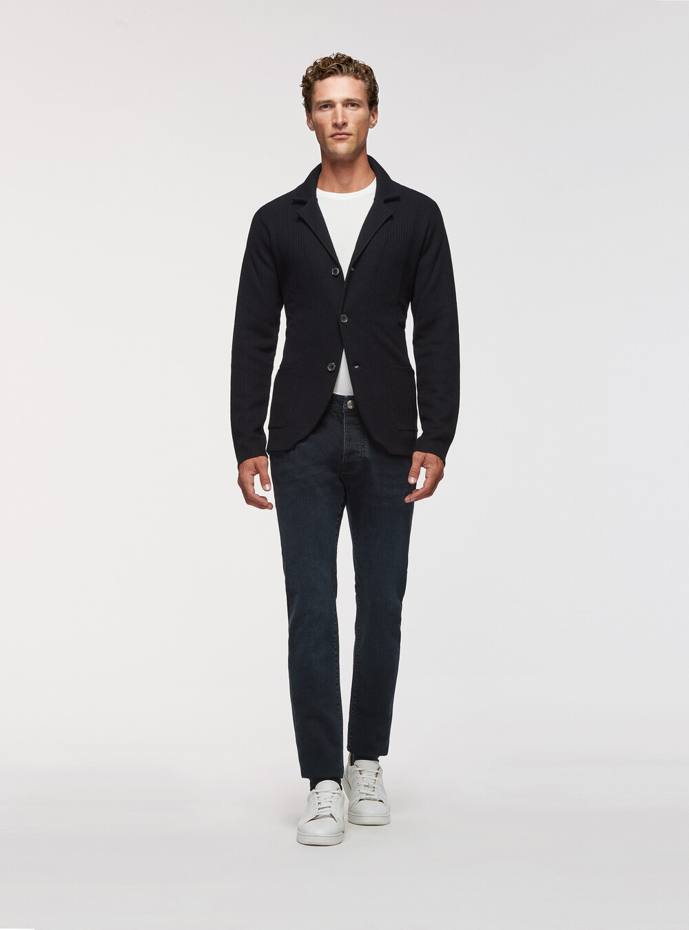 Cardigan Uomo In Lana Merino Extrafine 100% - Maglia Rasata, Tessuto Italiano, Vestibilità Regular - Foto 11