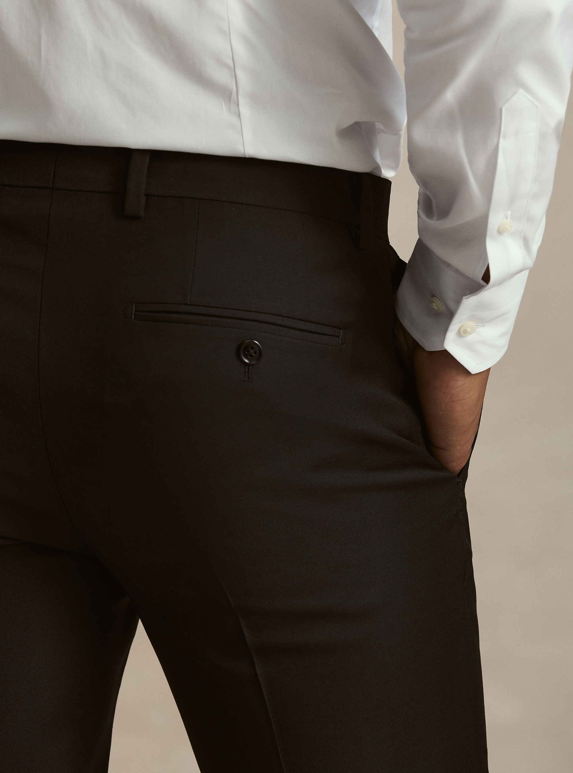 Suit trousers in pure wool by Vitale Barberis Canonico, BLACK
