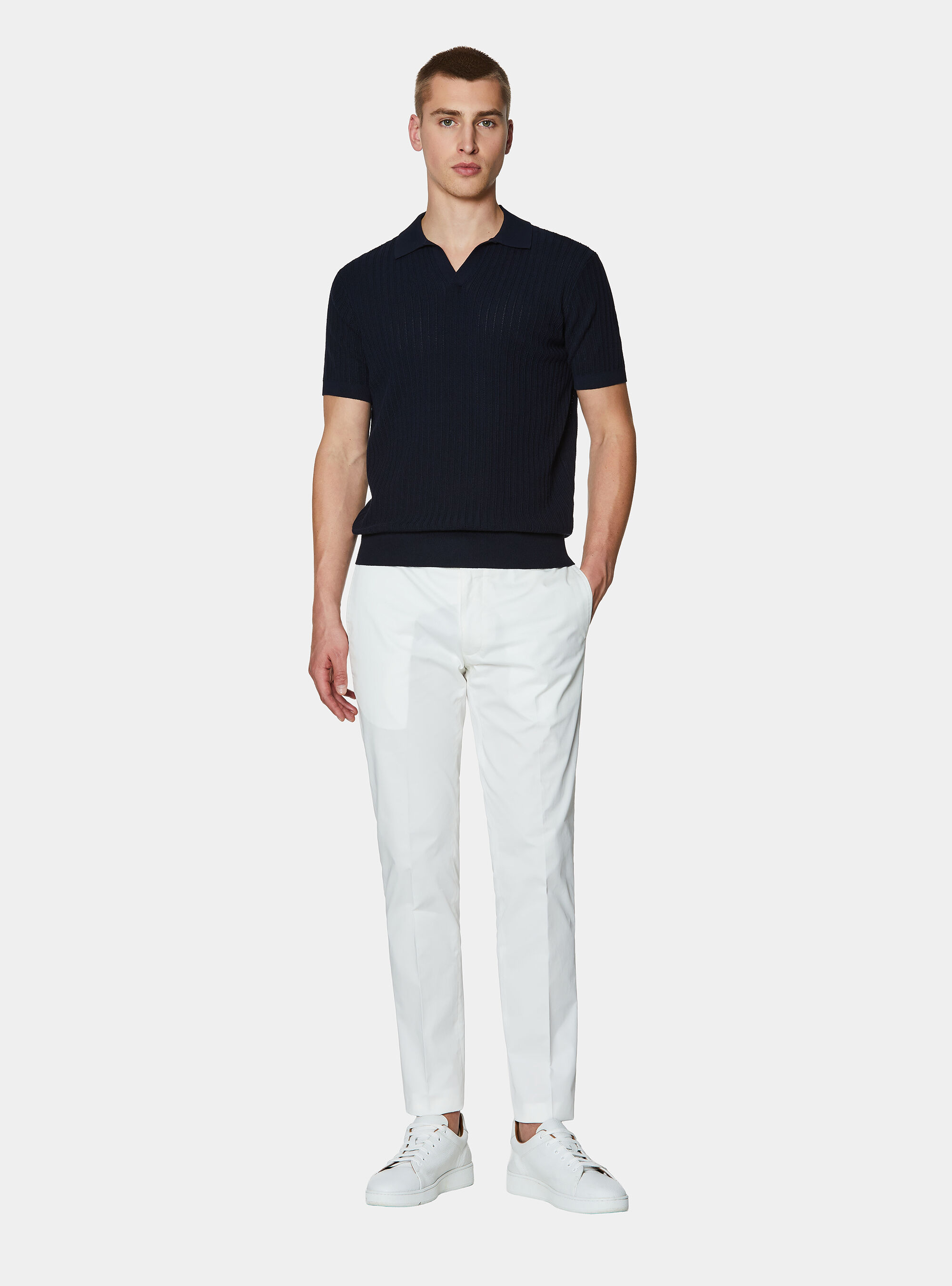 Lightweight twill slim fit chino trousers