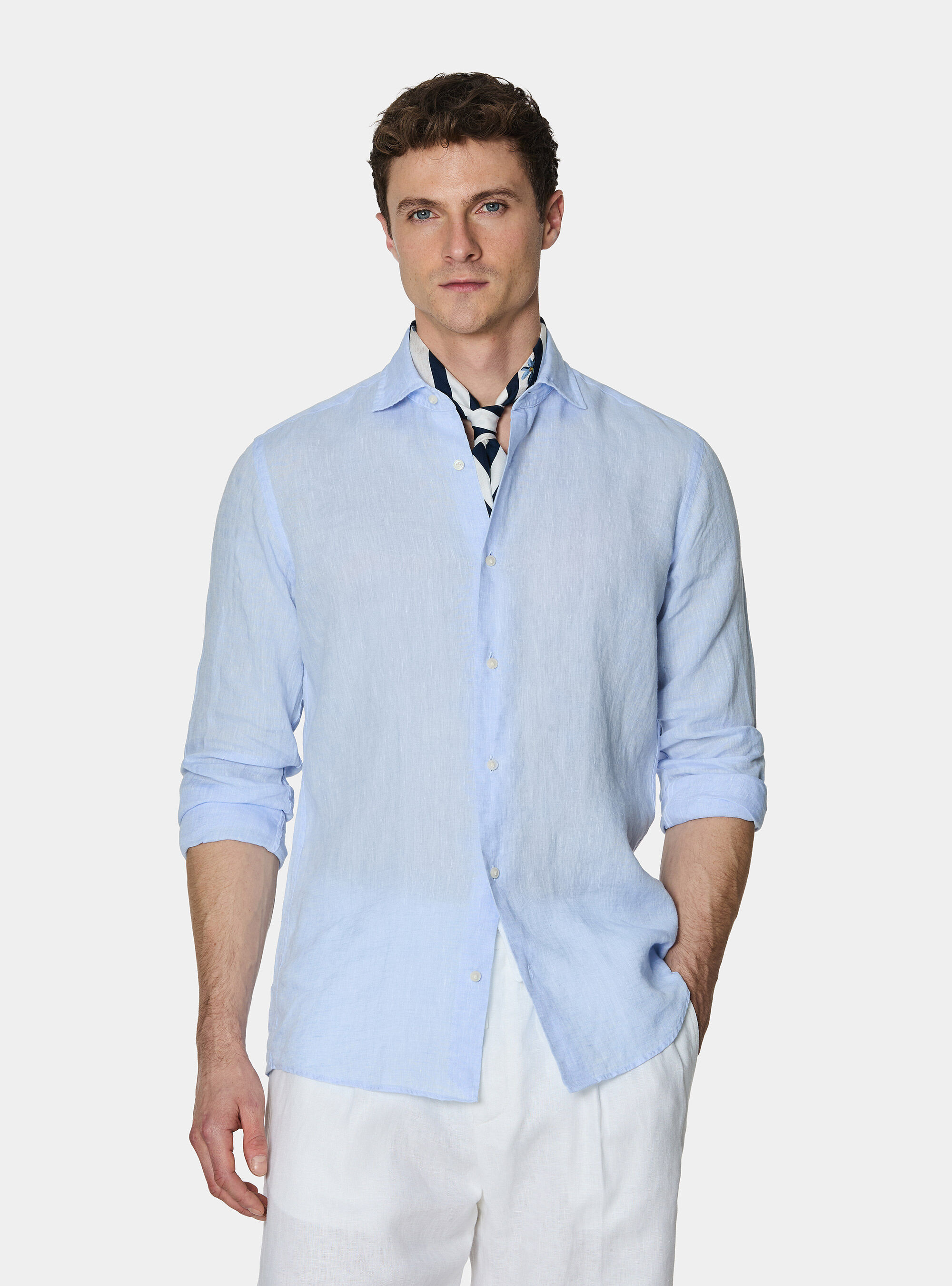 Pure linen shirt, LIGHT BLUE