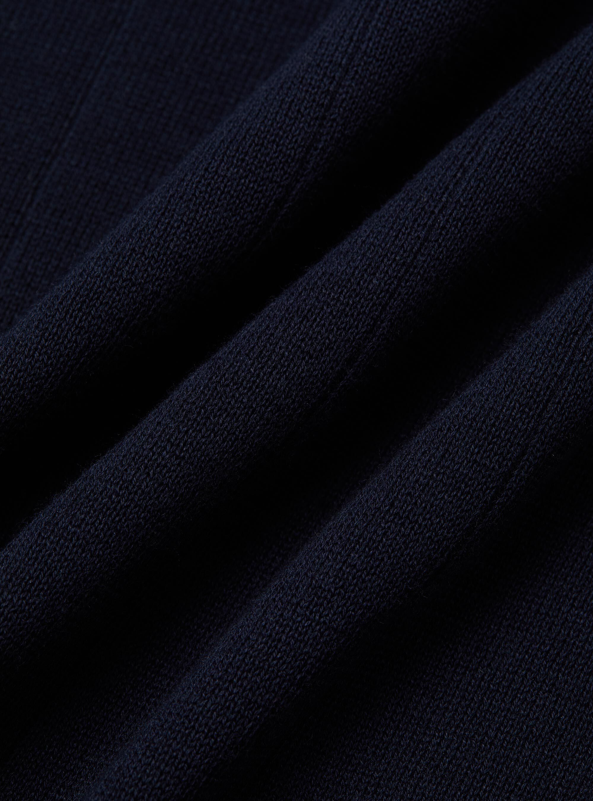 Polo de punto de manga larga, AZUL MARINO