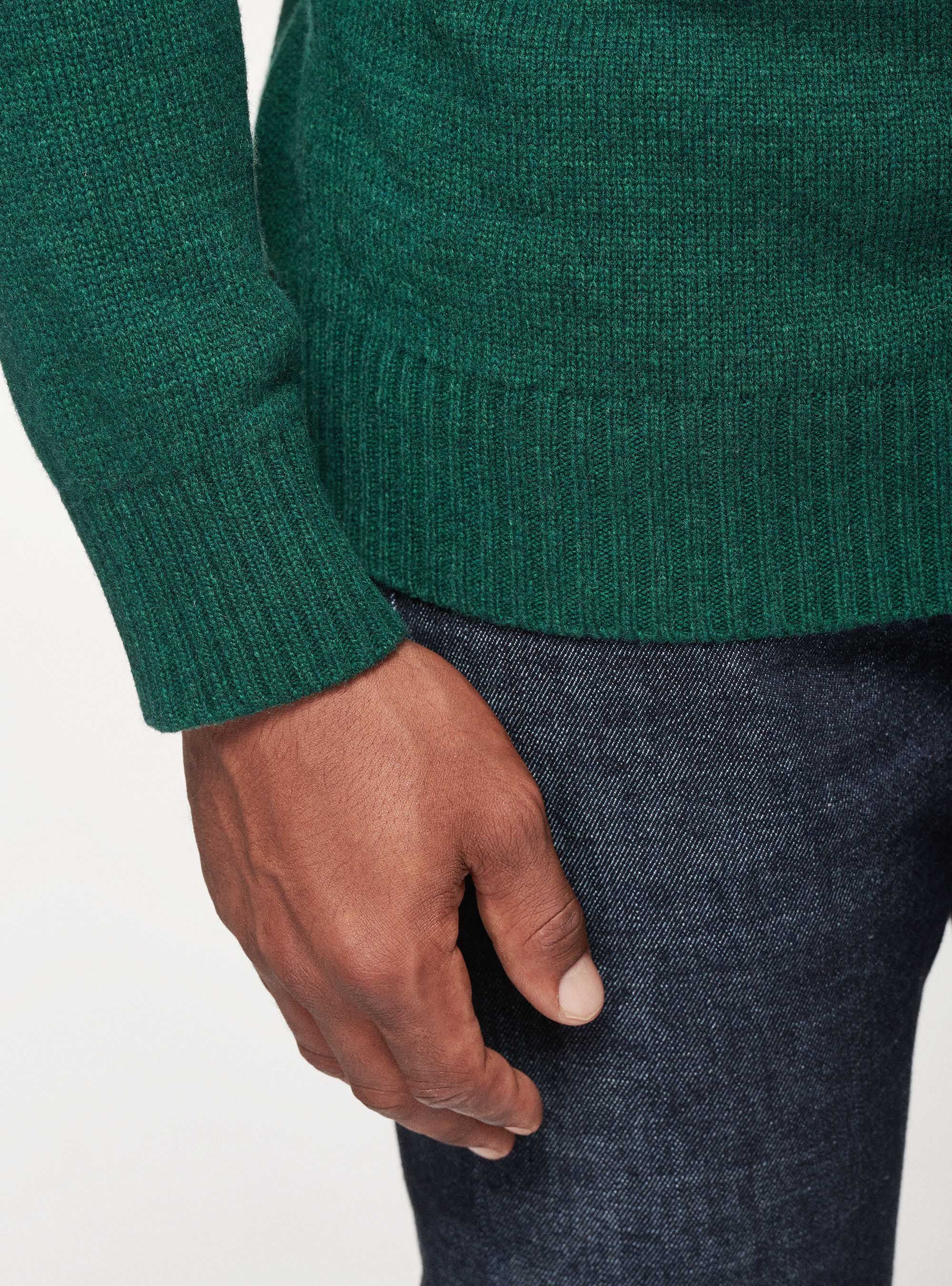 Pull en m&eacute;lange de laine, VERT