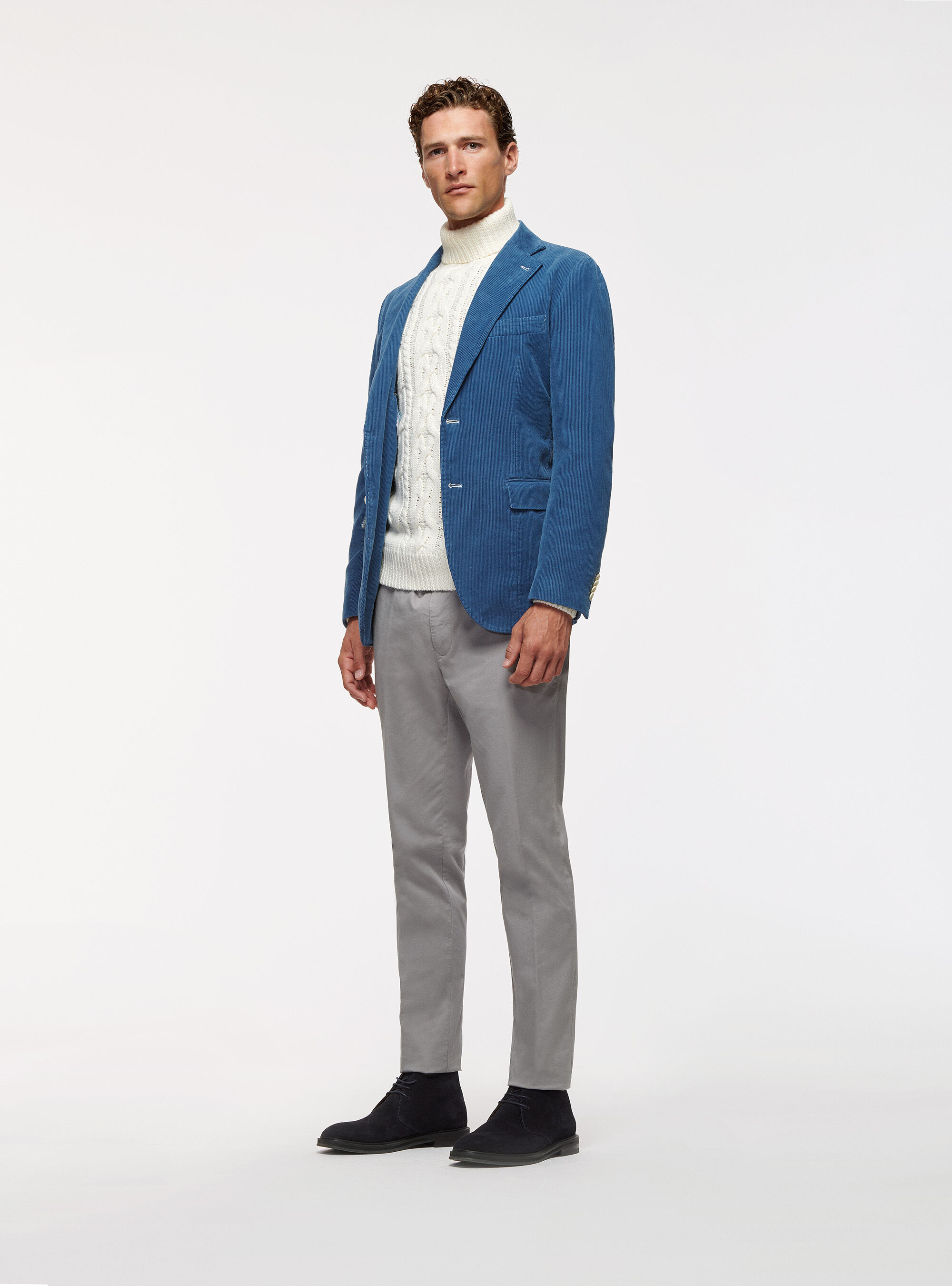 Light blue clearance velvet blazer
