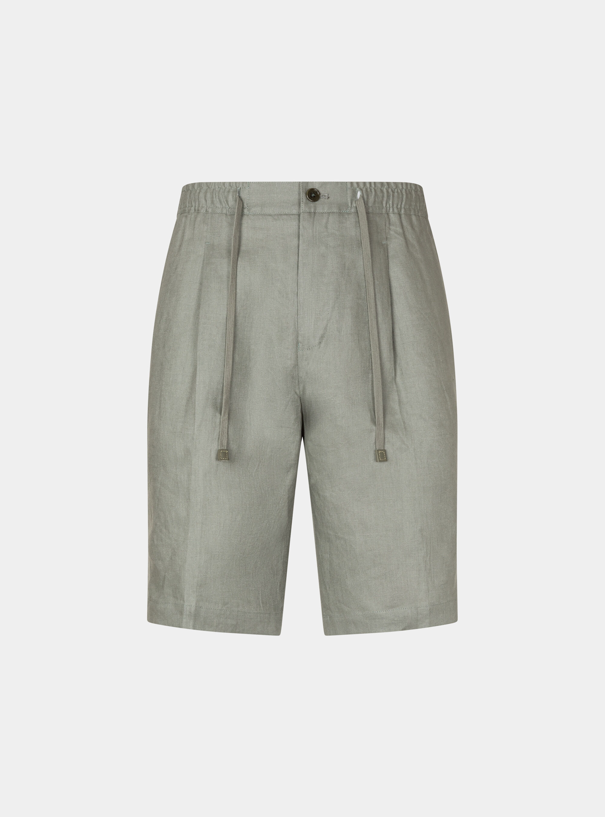 Bermuda tinta unita in lino, SALVIA 0602C