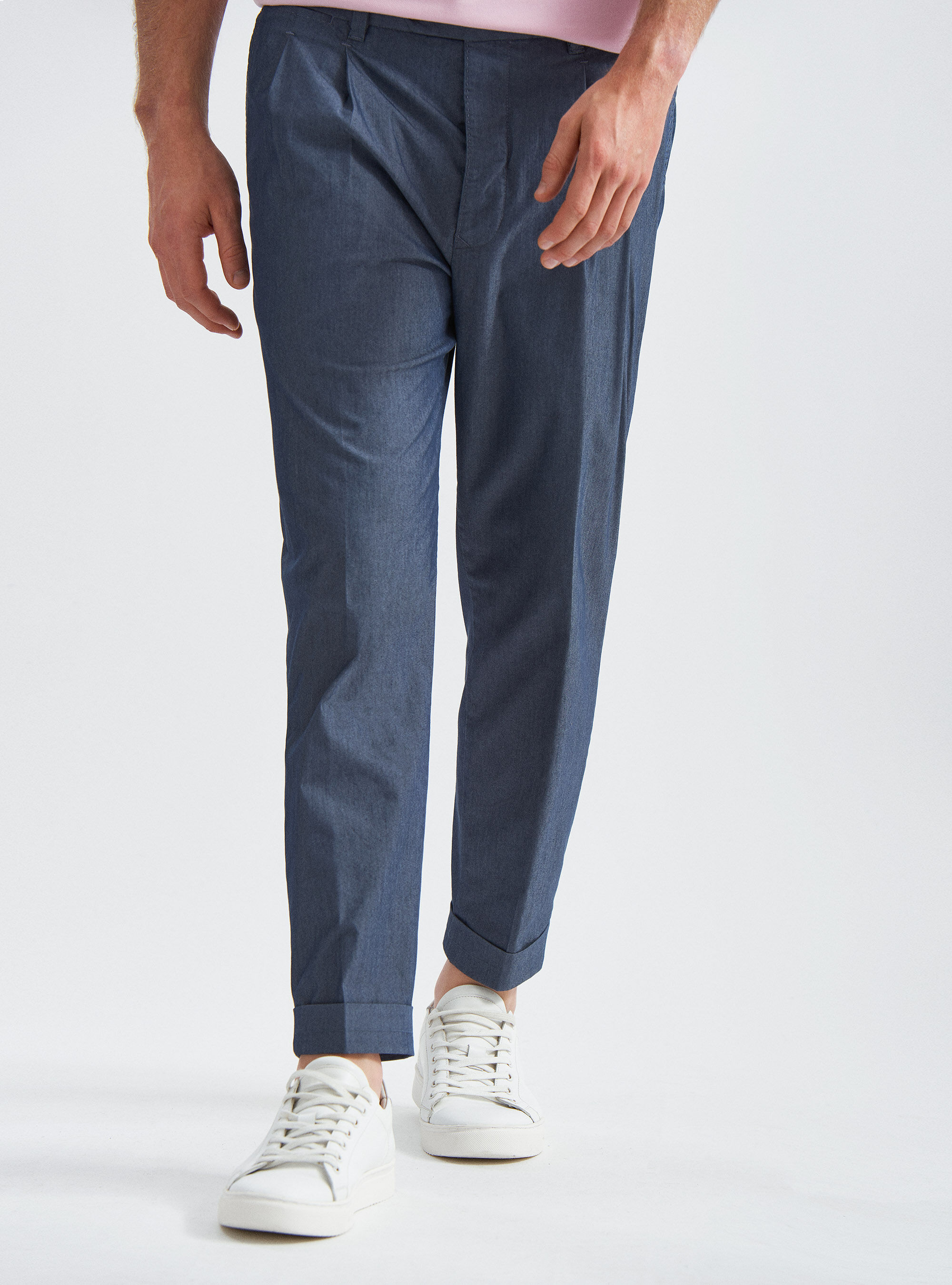 Pantaloni in twill di cotone con doppia pinces | Gutteridge |  catalog-gutteridge-storefront Uomo