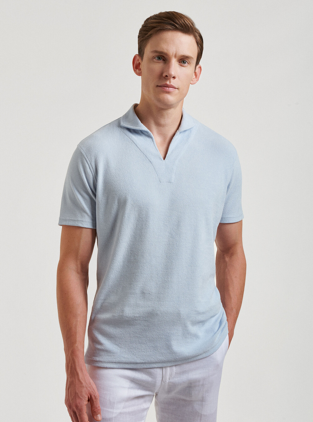 Polo Shirt Casual Chic Outfit Uomo Pure Cotton Terry Polo Shirt