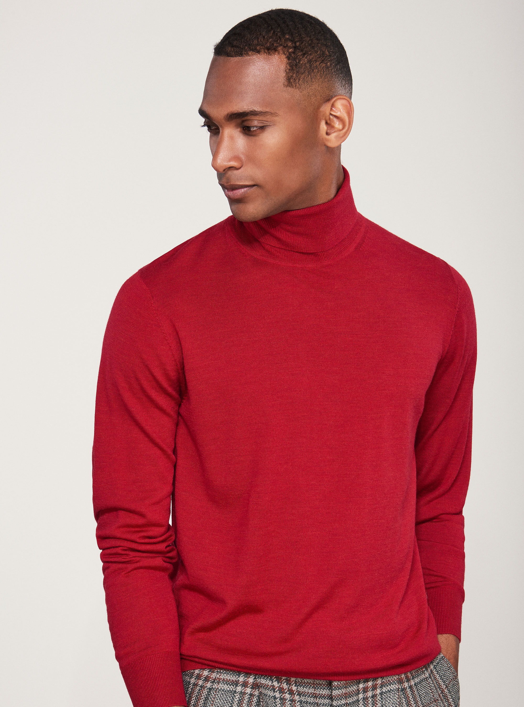 Mens red clearance turtleneck jumper