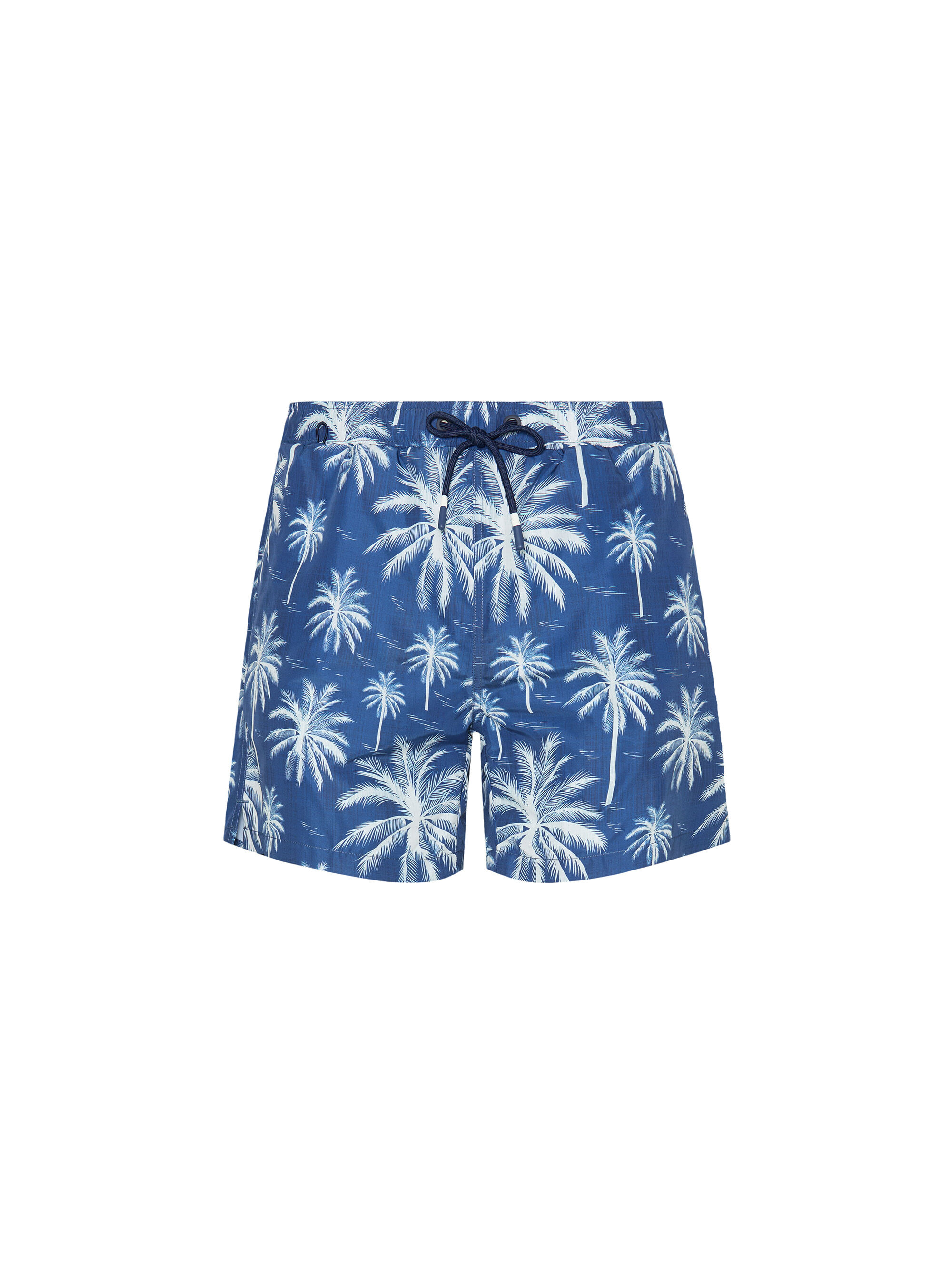 Costume da bagno stampato con palme, BLUE