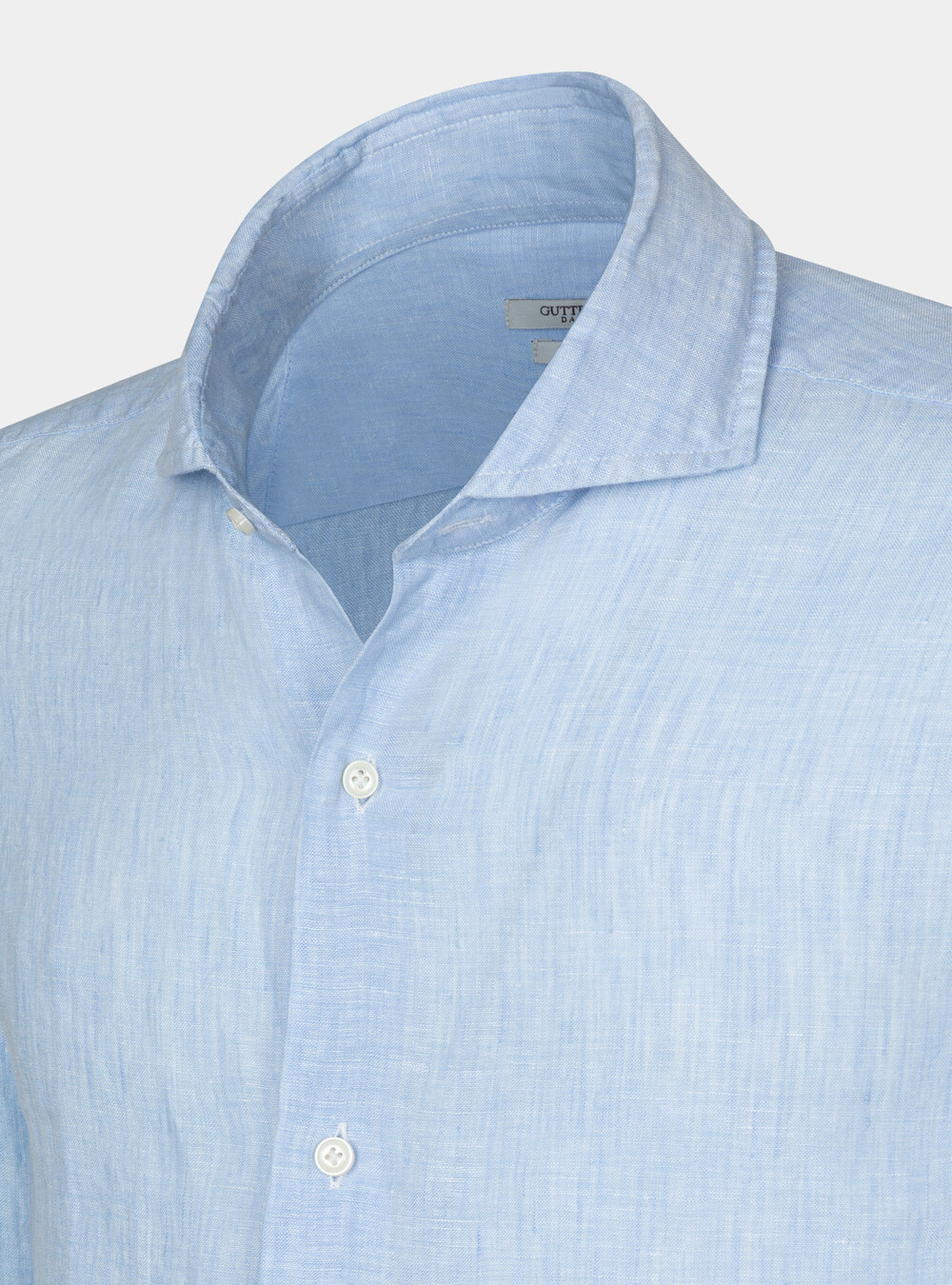 Camisa de cuello francés de lino puro - Main Image