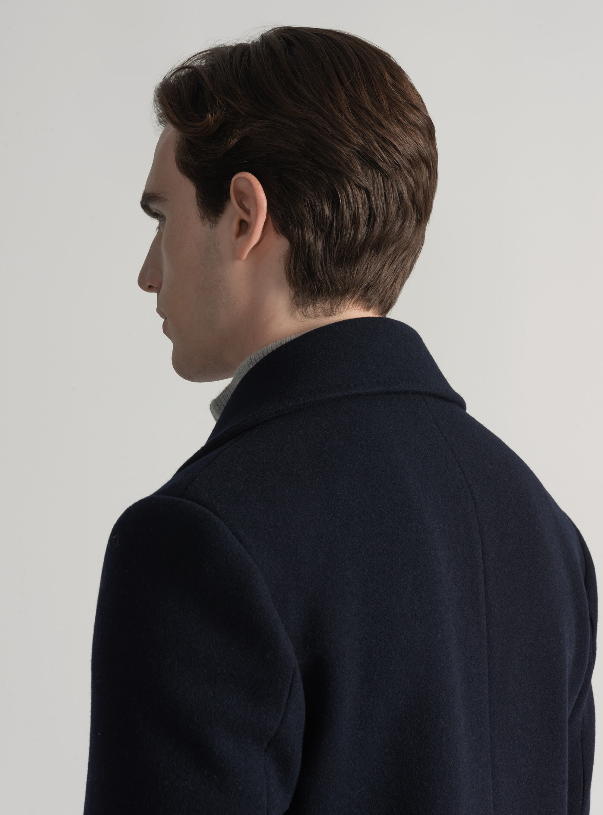 Peacoat aus einer Wollmischung, NAVY 0218C