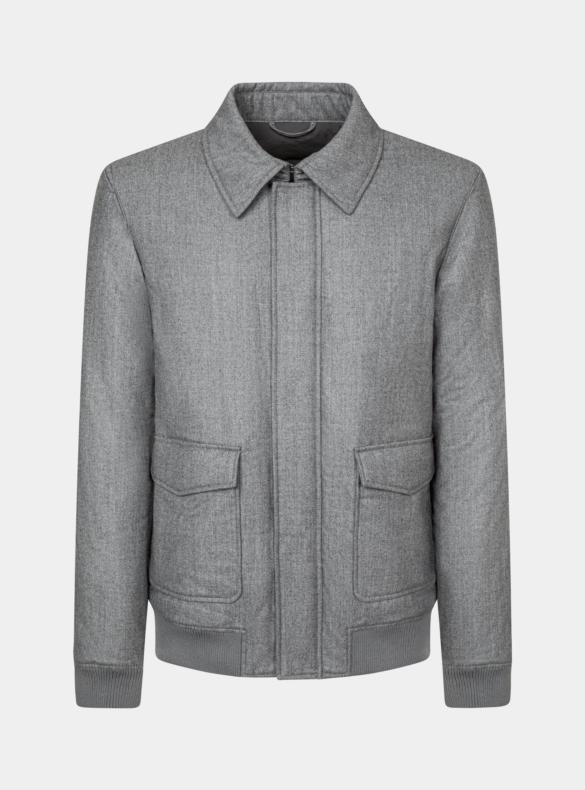 Flannel bomber jacket