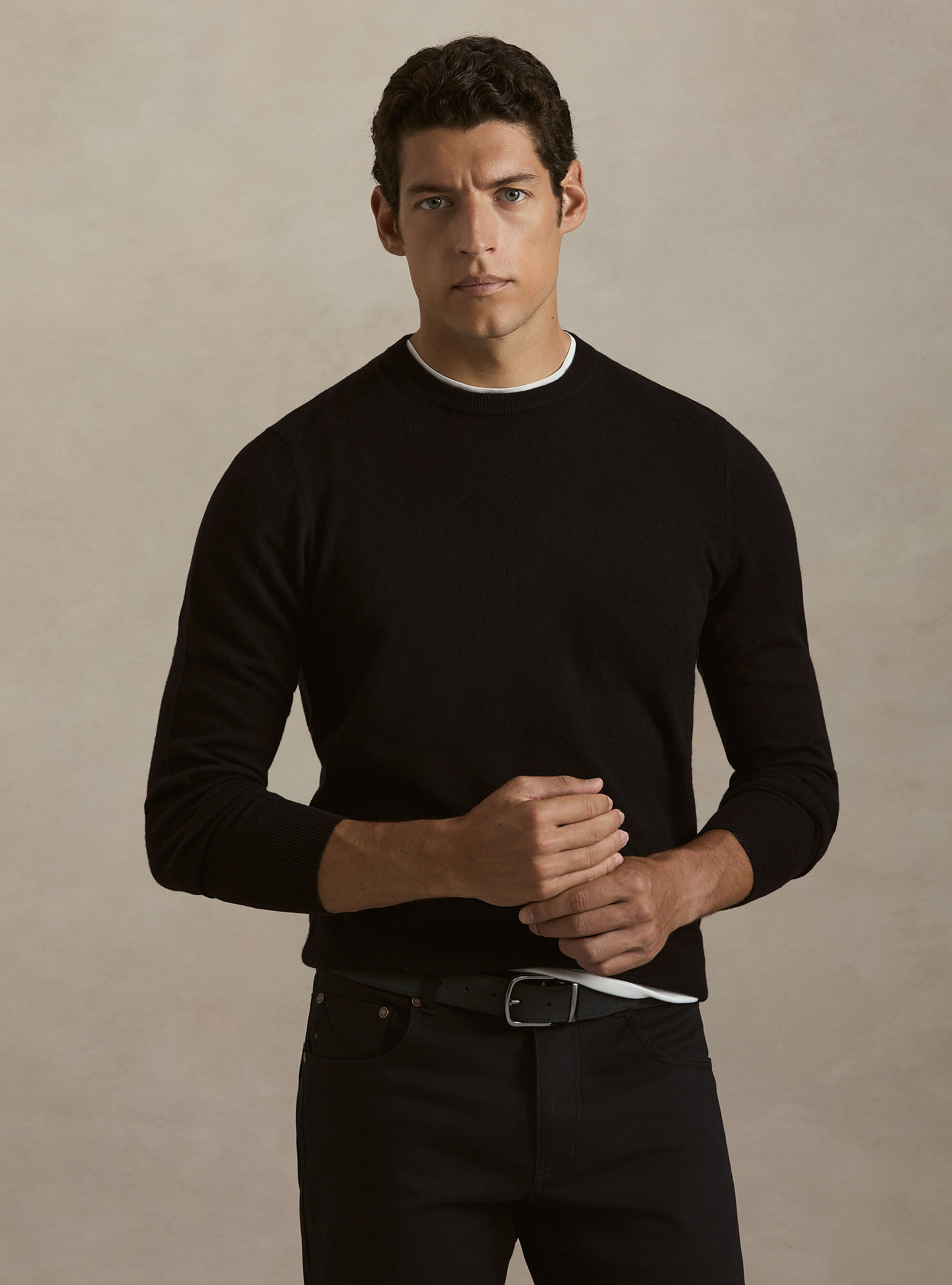 Girocollo in maglia in lana poliammide cashmere
