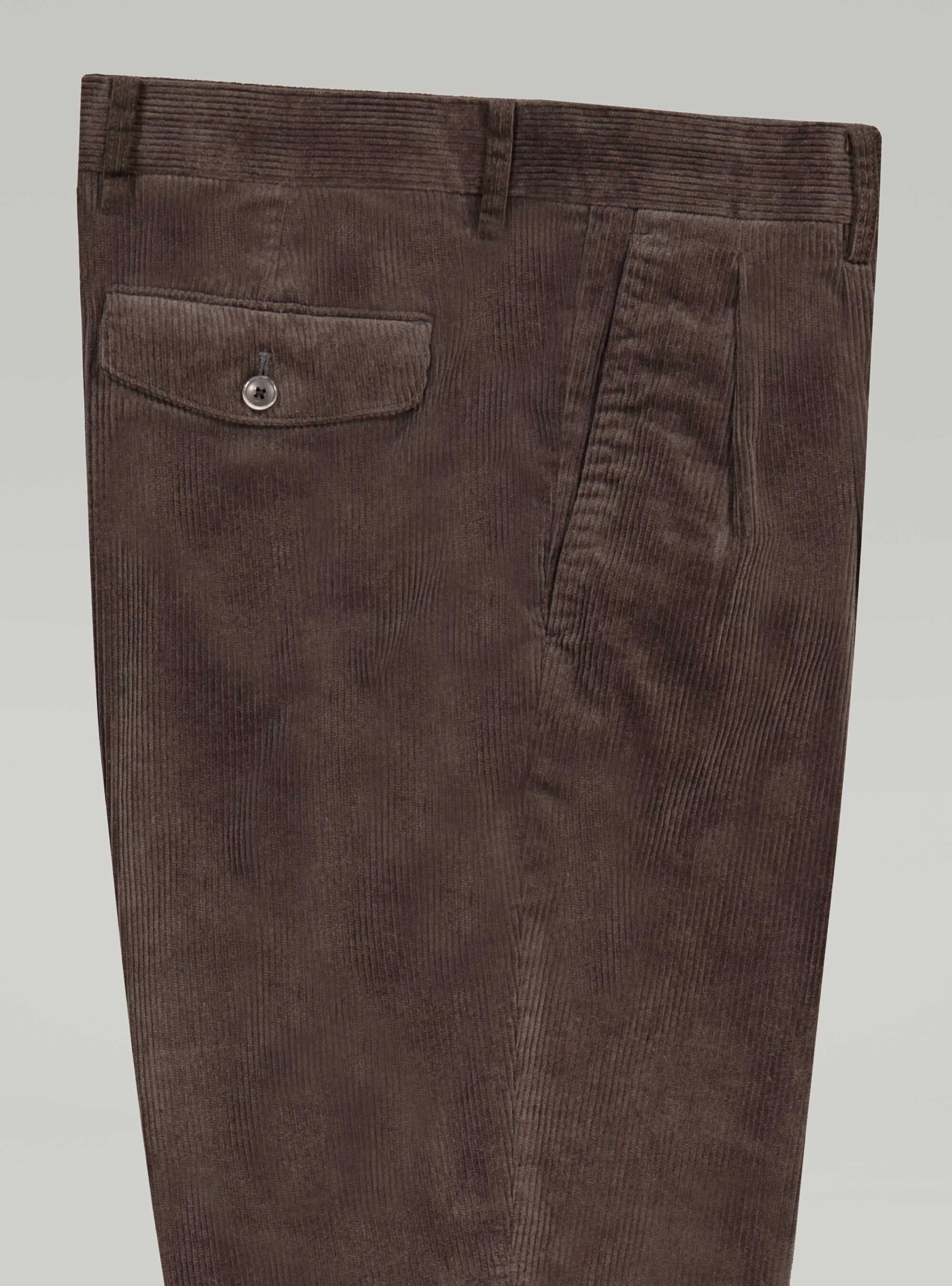 Pantaloni chino in velluto a costine