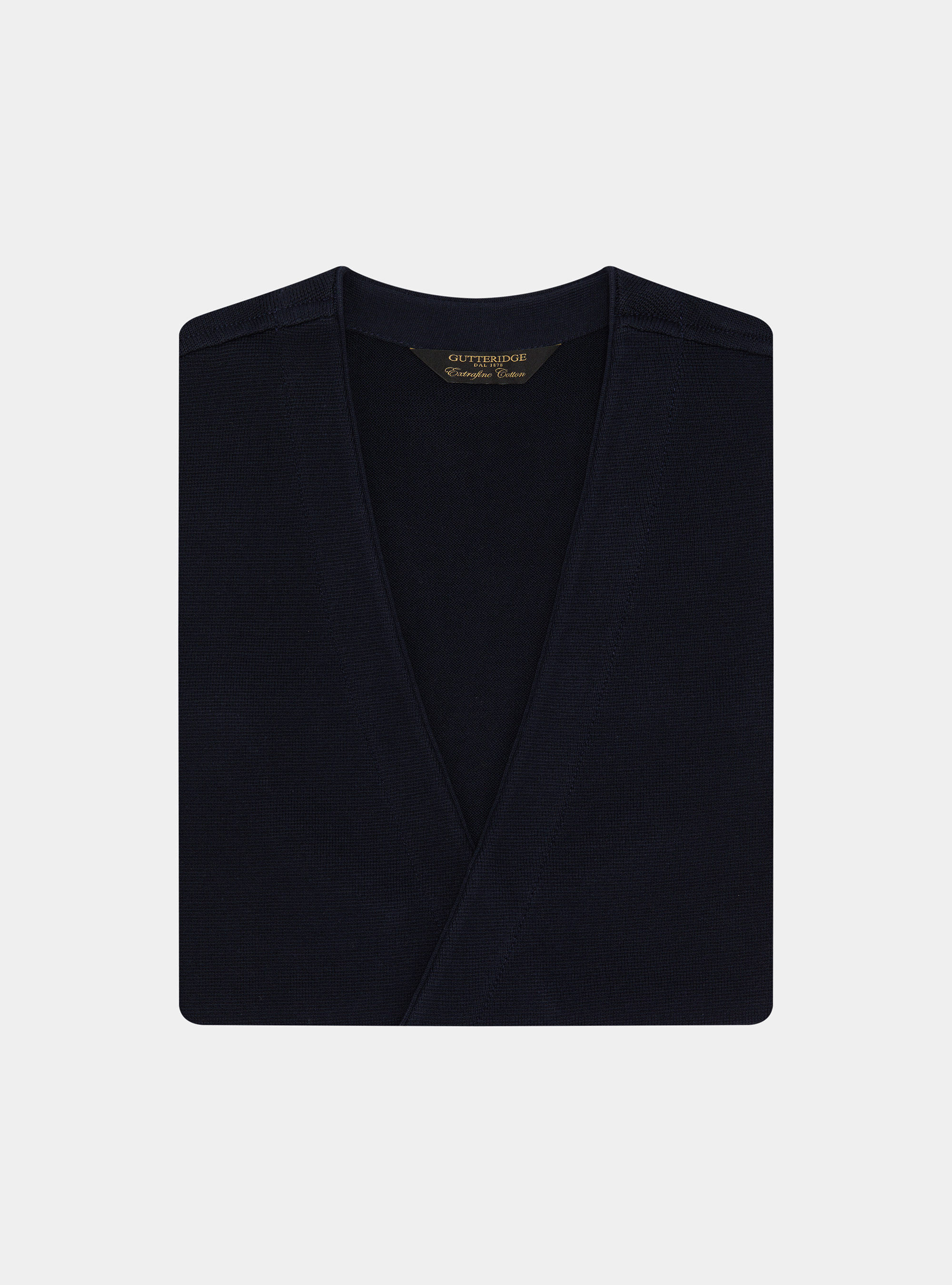 Gilet doppiopetto in maglia di cotone, BLU NAVY