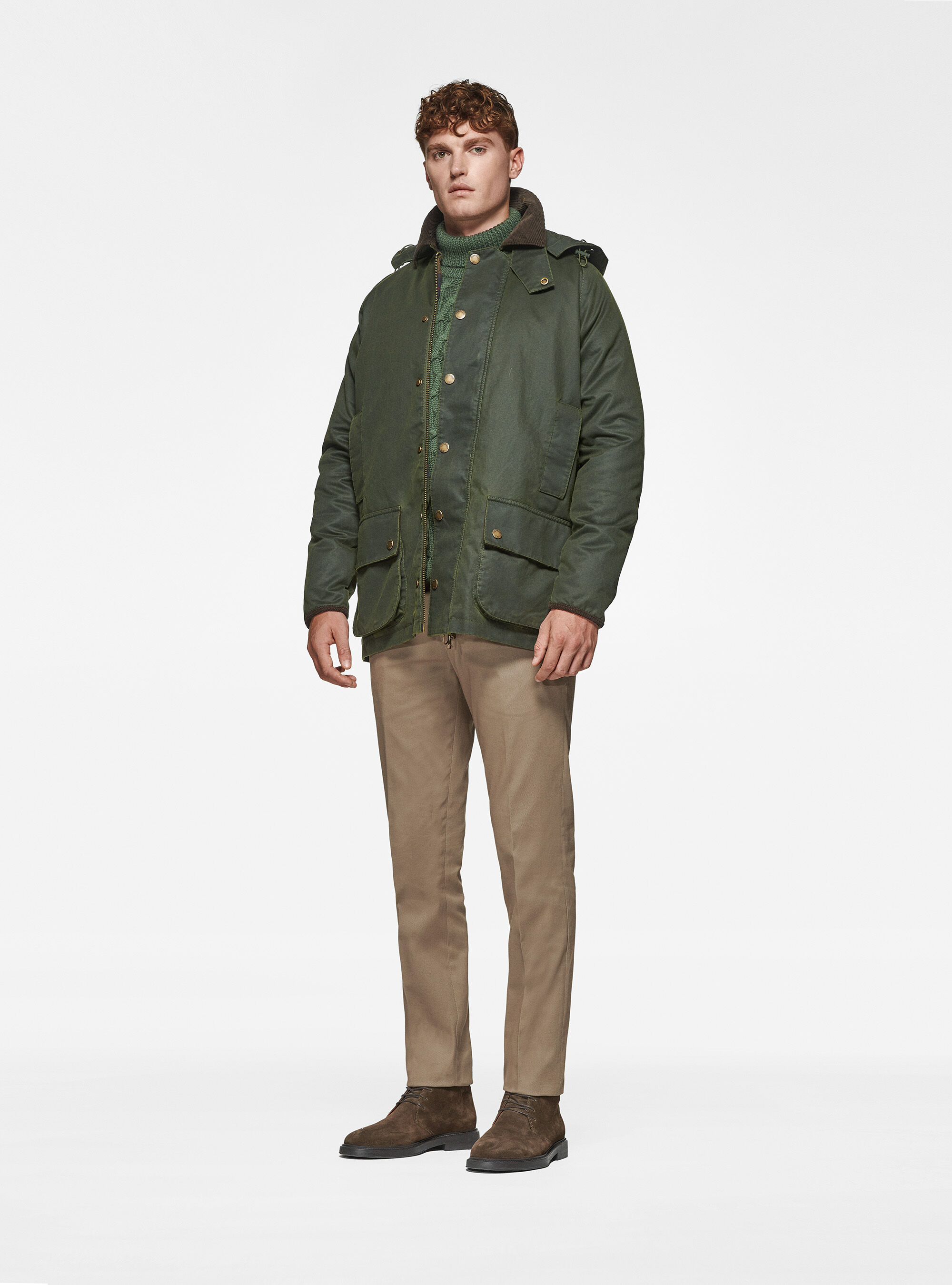 ジャケット・アウター ULTERIOR WAXED WEATHER SHORT FATIGUE JKT Barbour Oversized Transport Waxed Jacket Beech | Cultizm
