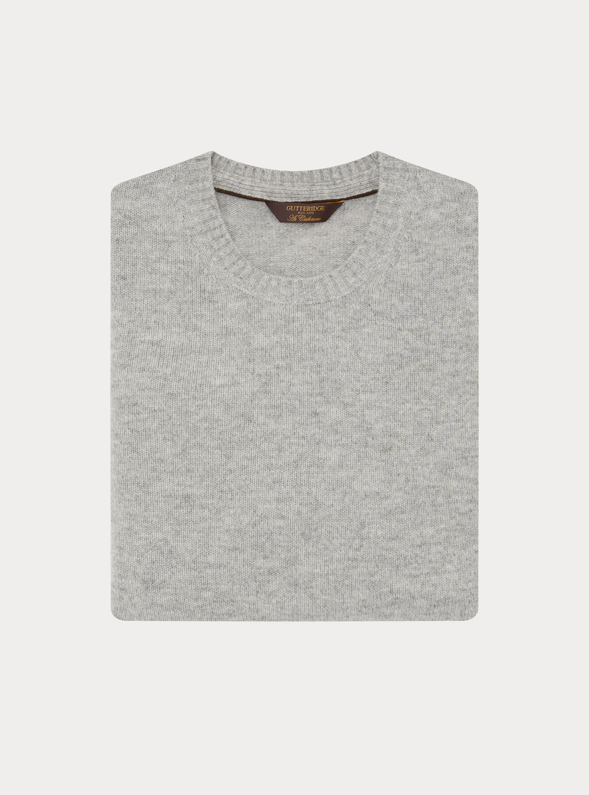 Pullover mit Rundhalsausschnitt aus einer Woll-Kaschmir-Mischung, GRIGIO CHIARO MEL 0150C