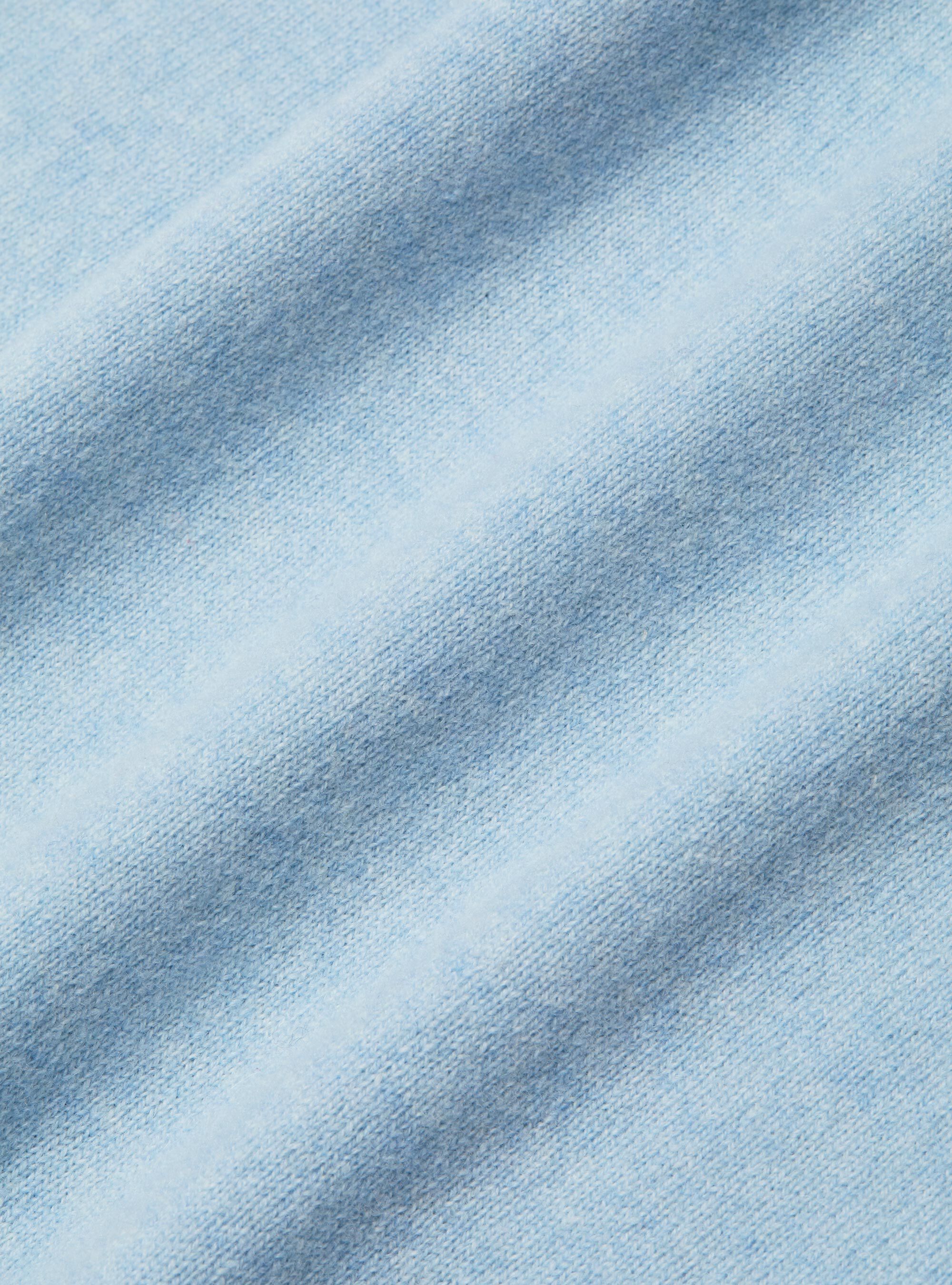 Maglia girocollo in lambswool e cashmere, AZZURRO POLVERE 0283C
