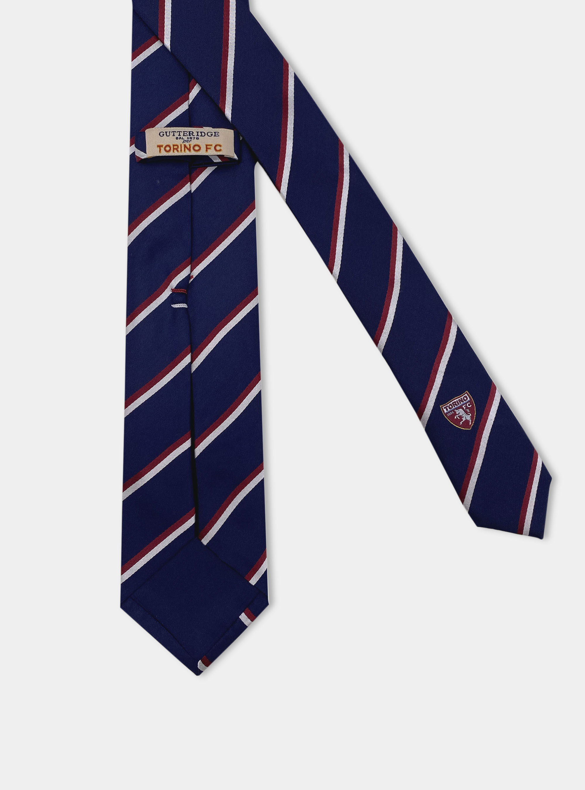 Pure silk regimental tie, NAVY BLUE
