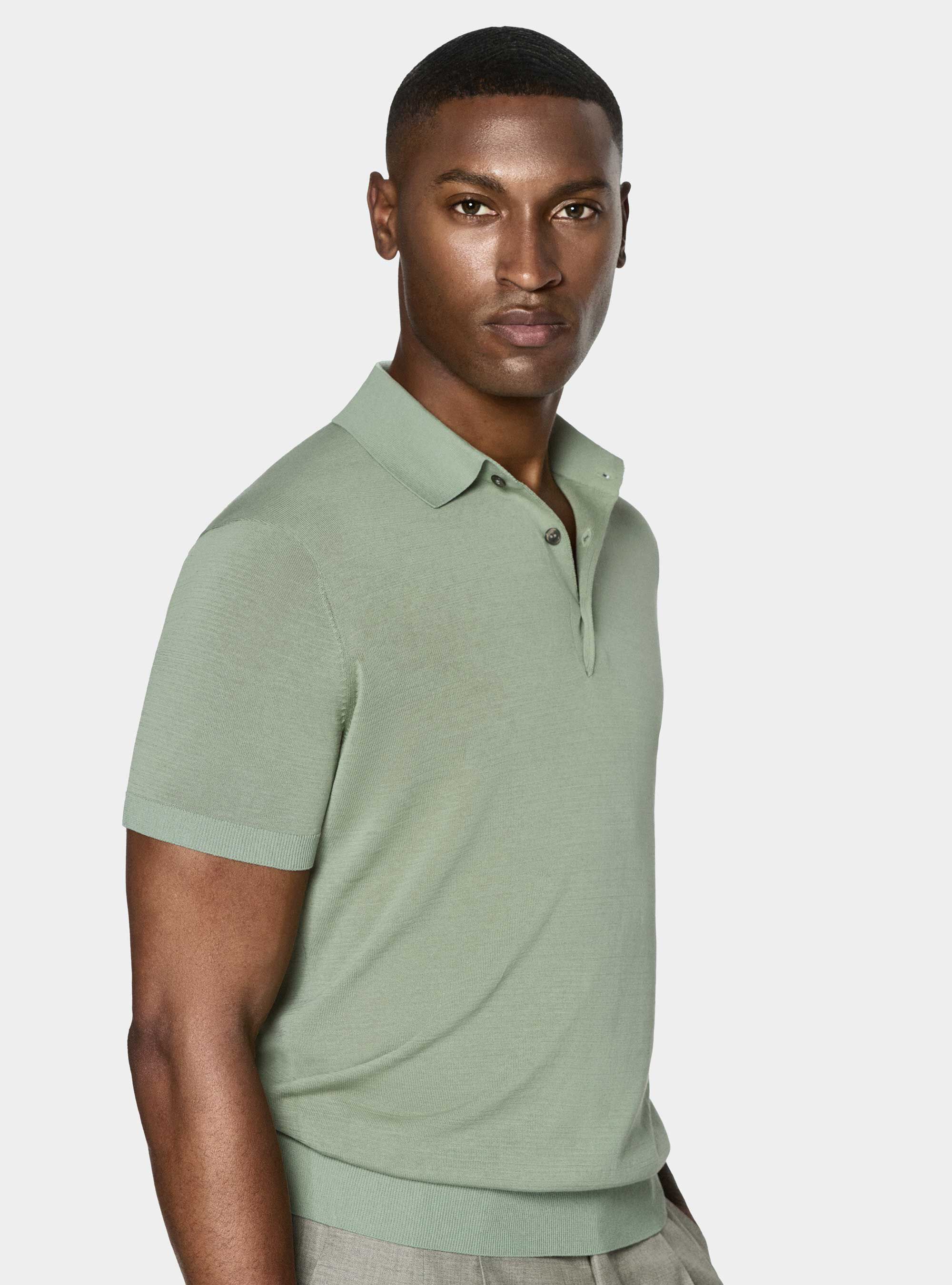 Cotton and silk polo shirt | Gutteridge | Men's Sweaters