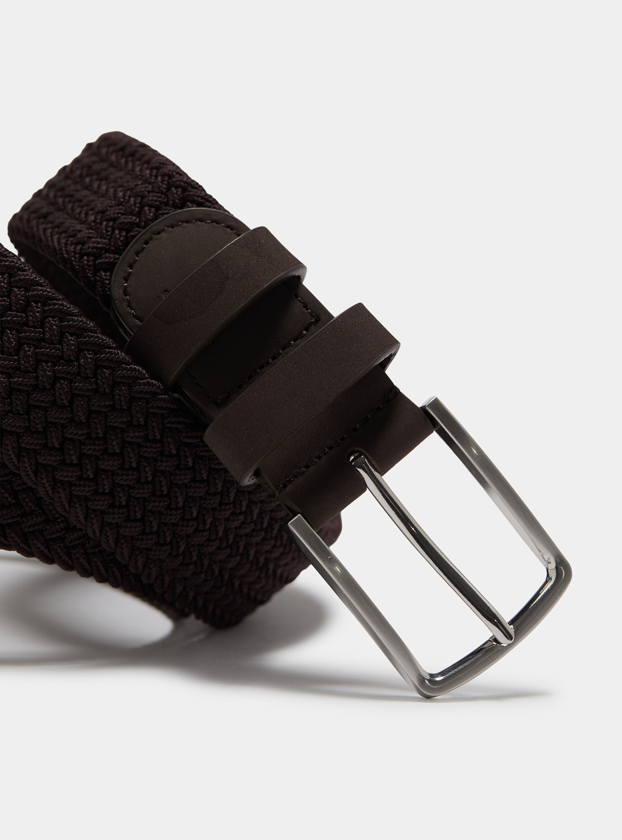 Cintura elastica tinta unita, BROWN