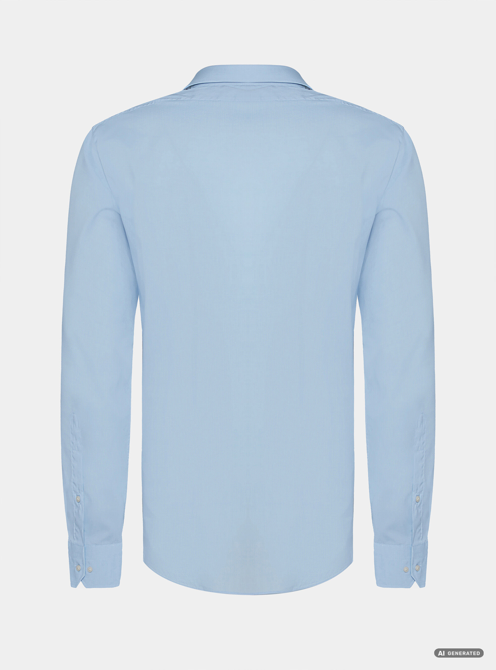 Custom-fit cotton poplin shirt, LIGHT BLUE