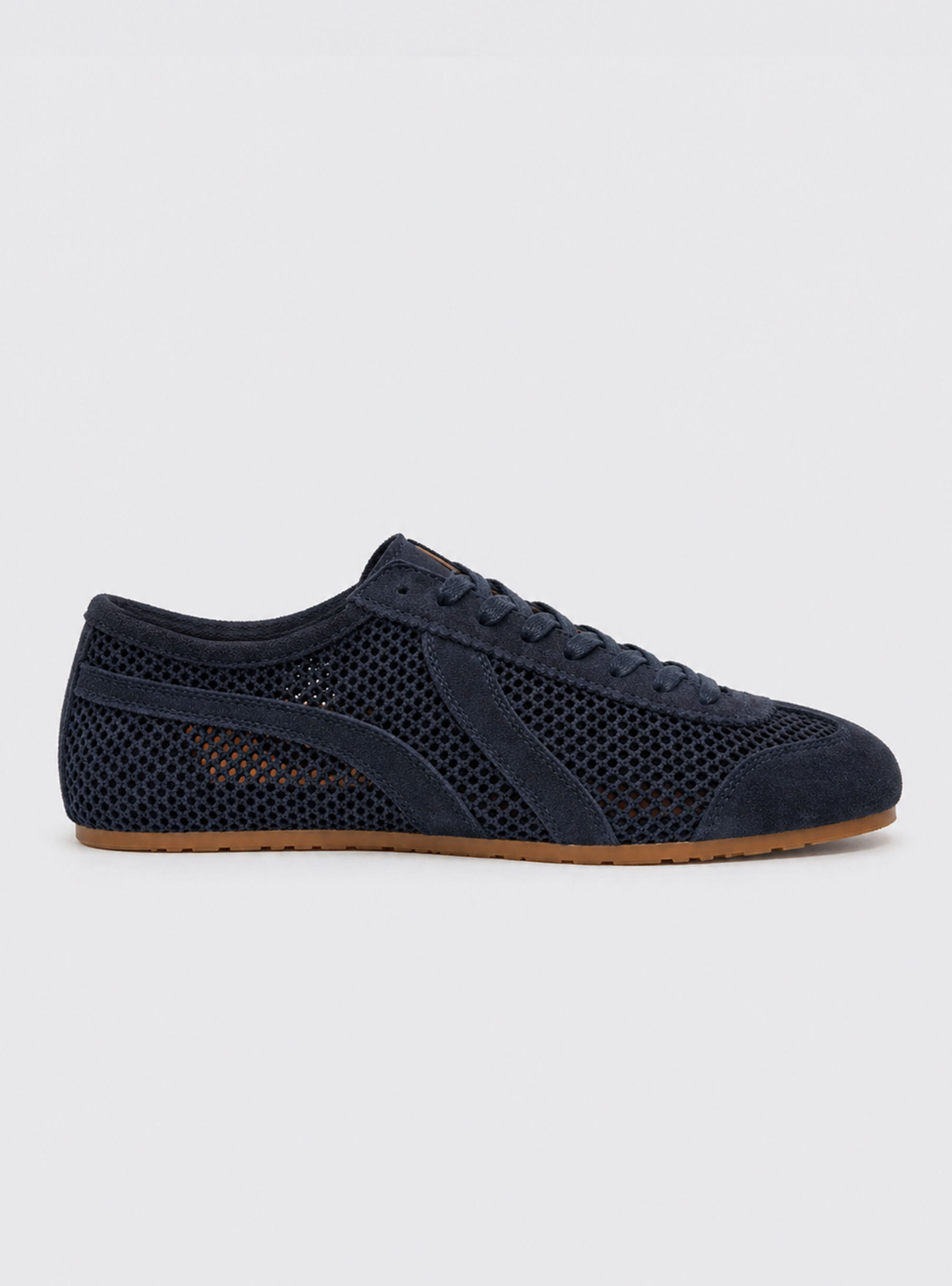 Suede and mesh sneakers