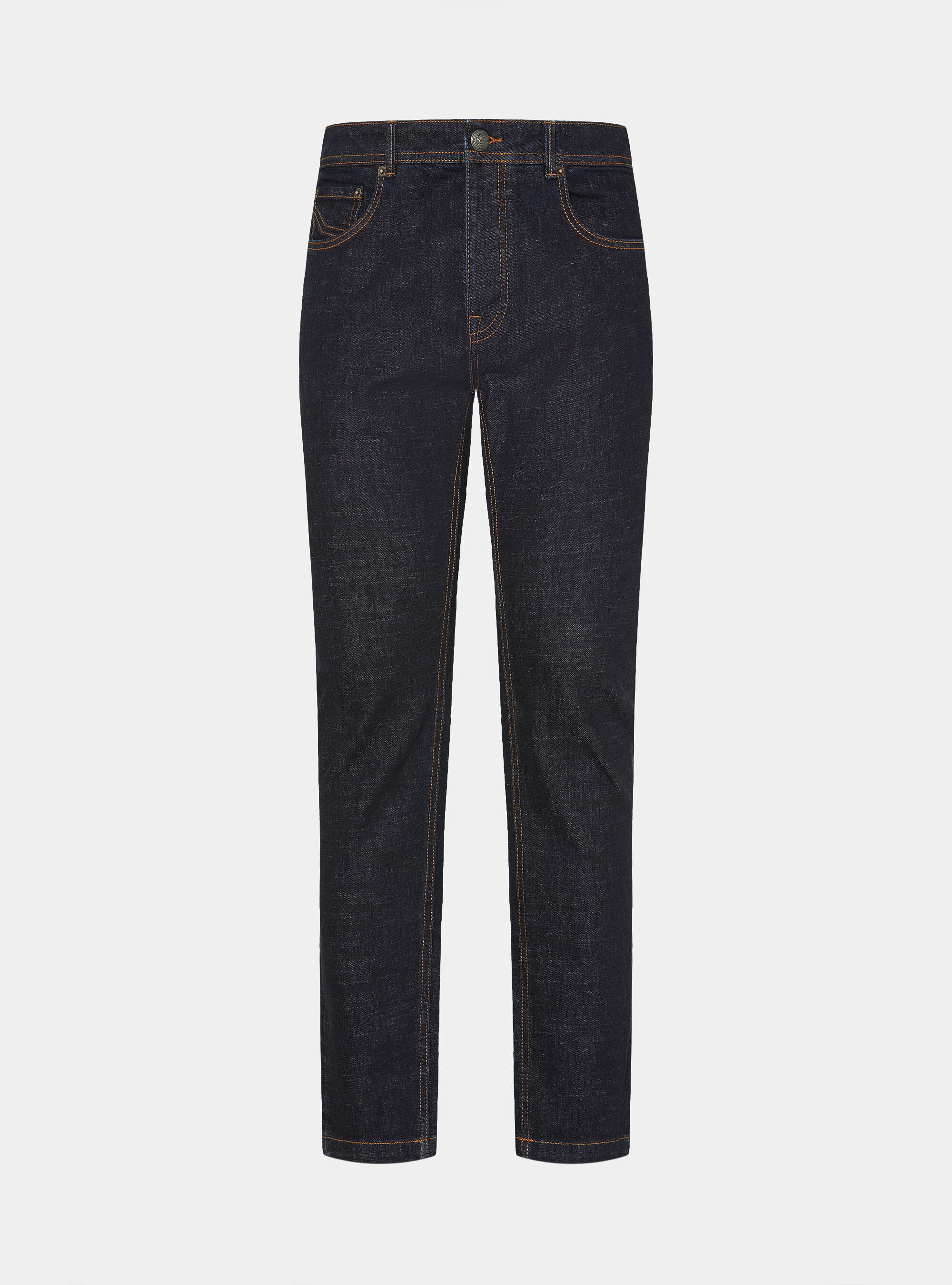 Rinse wash denim, NAVY BLUE