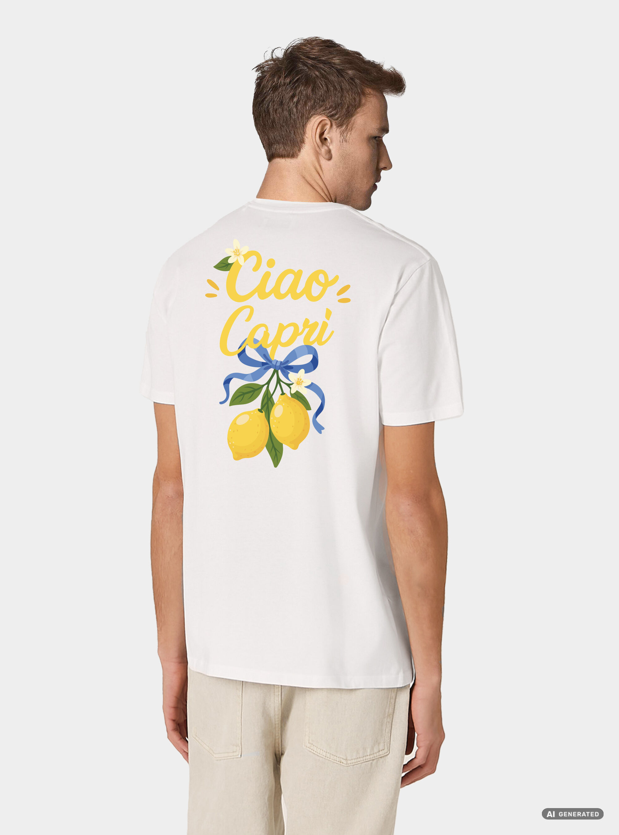 T-shirt in cotone mezza manica "capri my love"