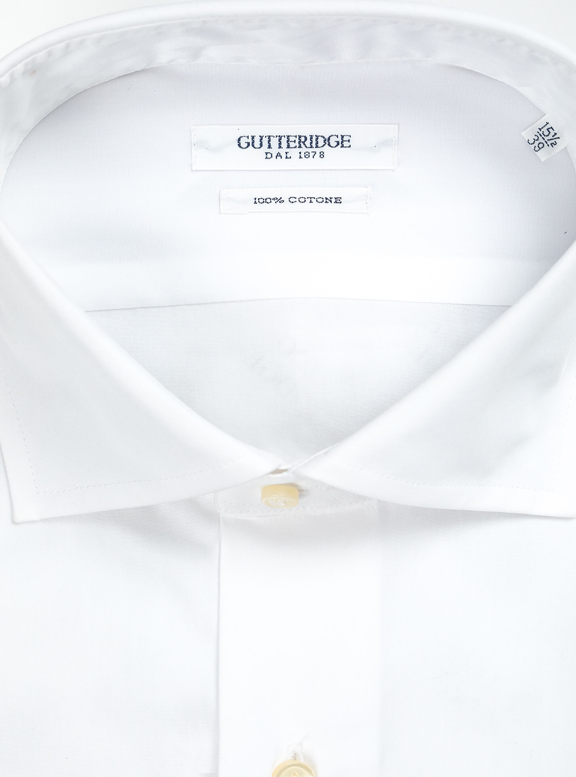 Camicia con collo francese in fil a fil