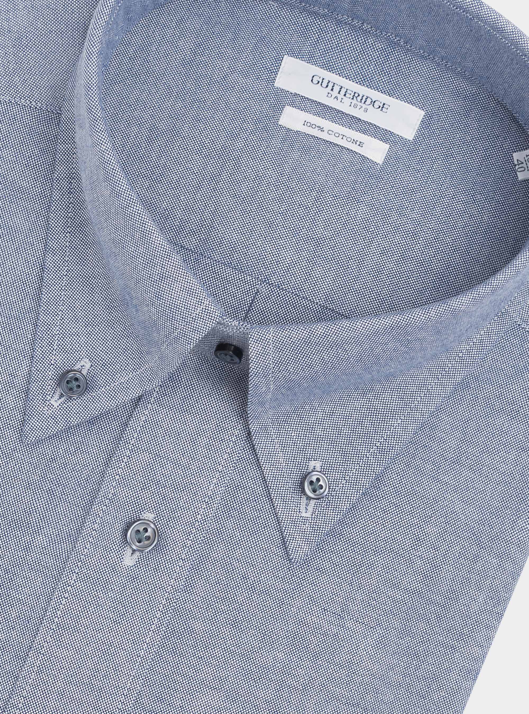 Camicia collo button down in cotone oxford