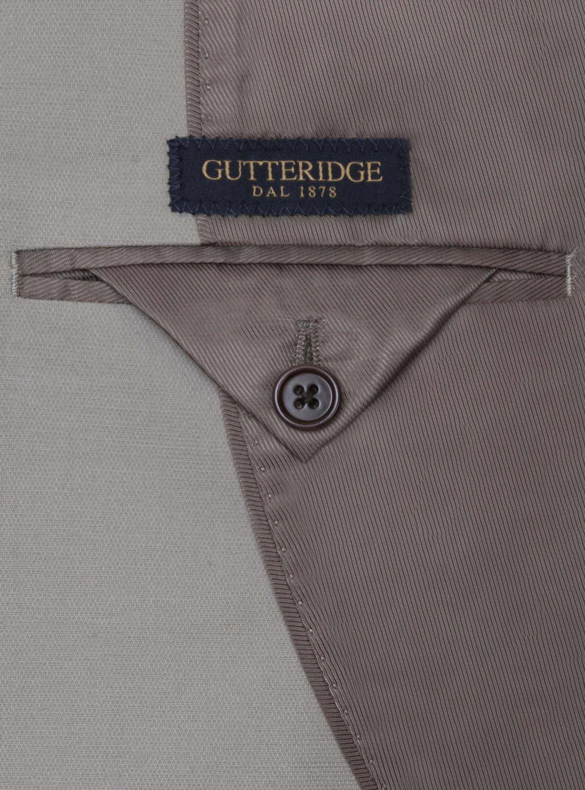 Giacca per abito in cotone stretch armaturato, FANGO